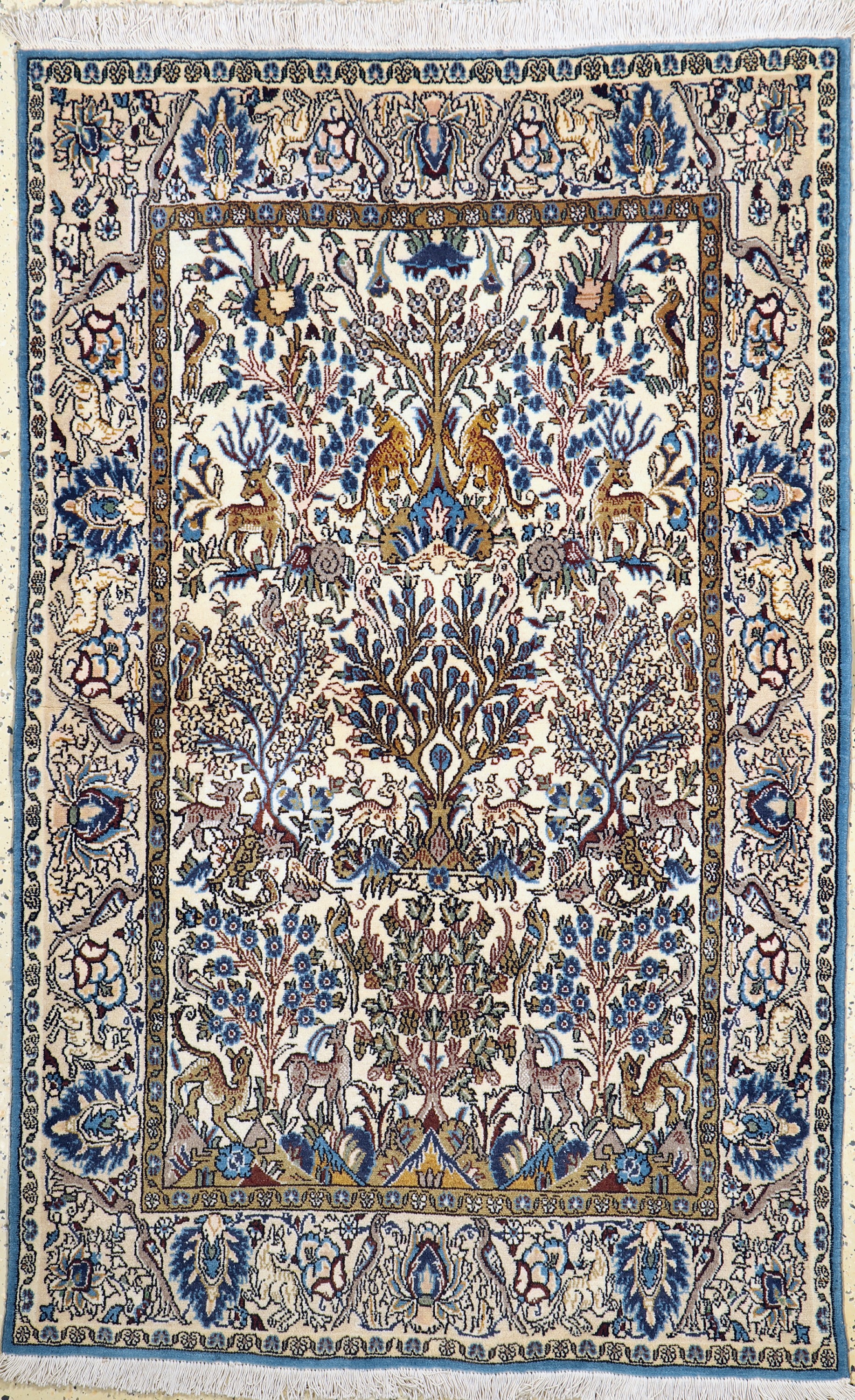 Ghom alt, Persien, ca. 60 Jahre, Wolle auf Baumwolle, ca. 165 x 103 cm, EHZ: 1-2