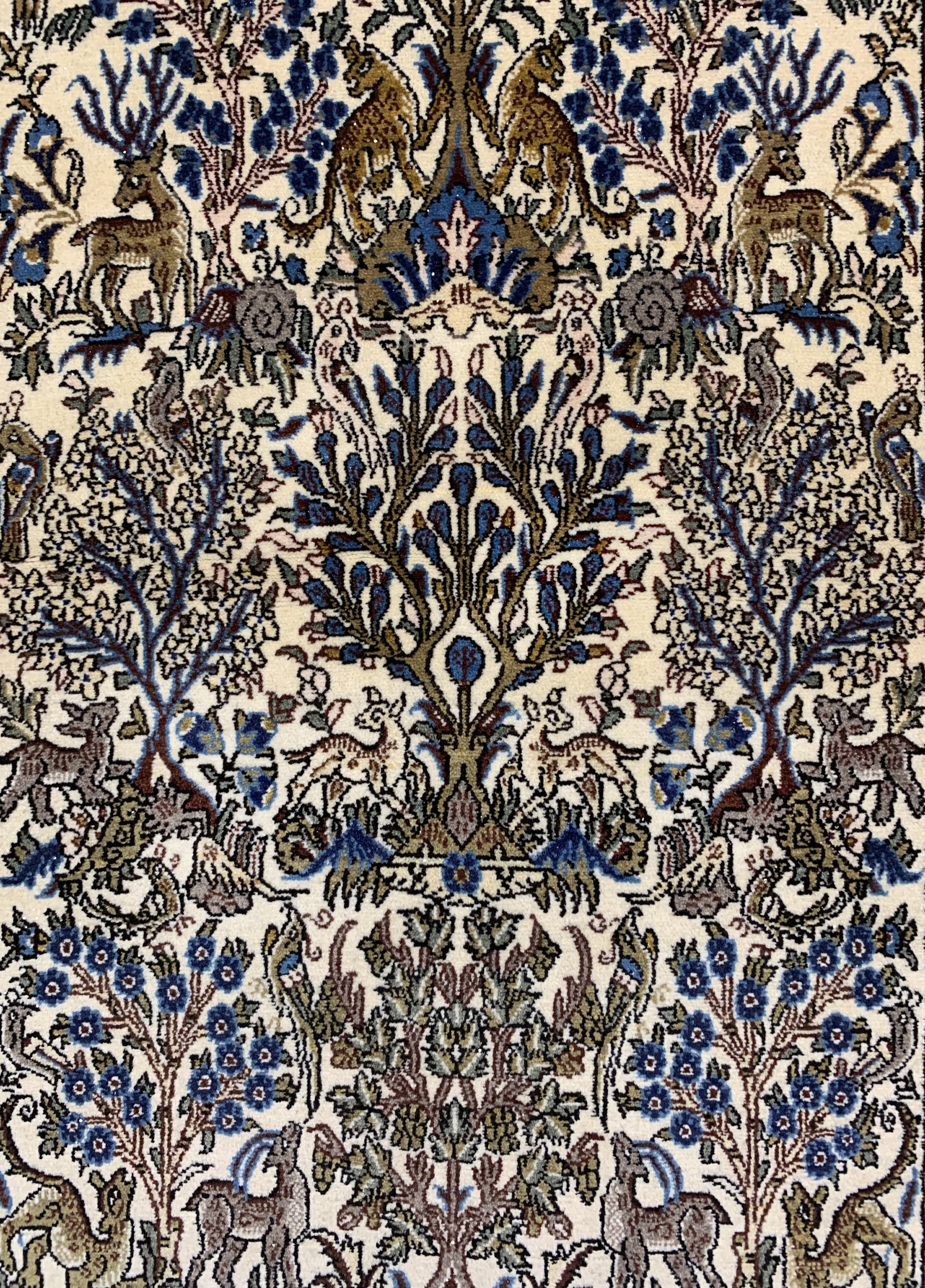 Detail b: Ghom alt, Persien, ca. 60 Jahre, Wolle auf Baumwolle, ca. 165 x 103 cm, EHZ: 1-2