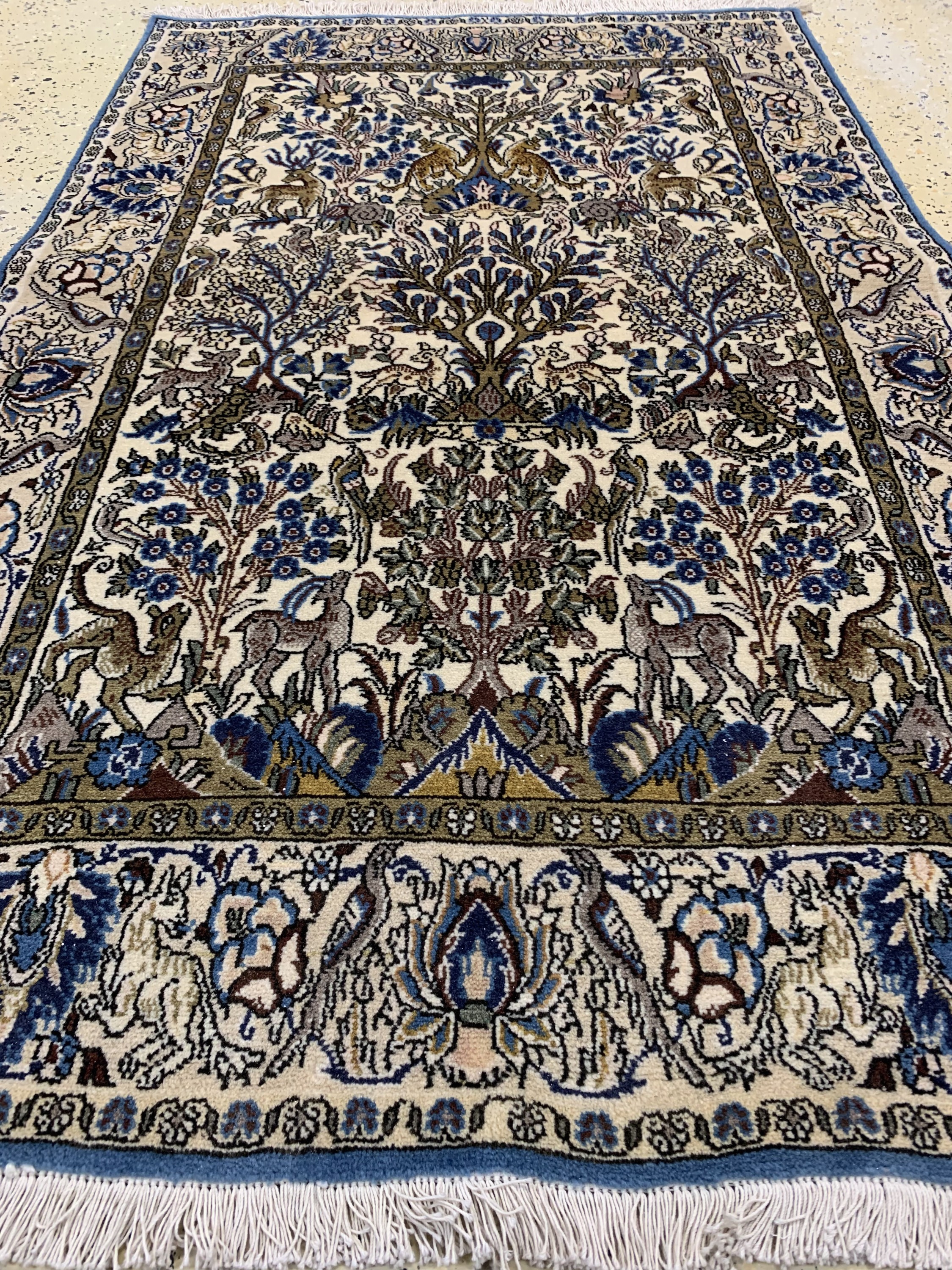 Detail d: Ghom alt, Persien, ca. 60 Jahre, Wolle auf Baumwolle, ca. 165 x 103 cm, EHZ: 1-2