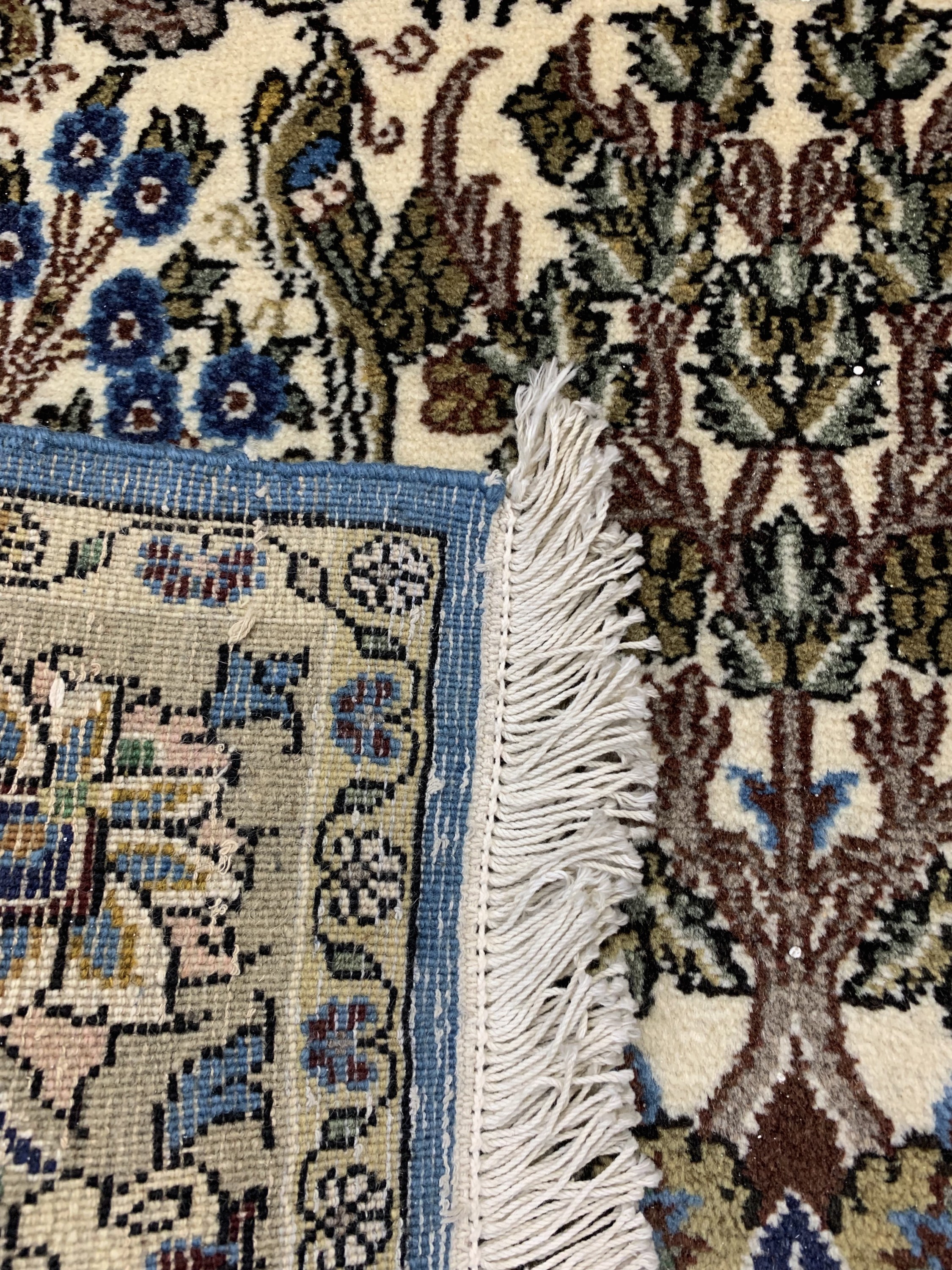 Detail e: Ghom alt, Persien, ca. 60 Jahre, Wolle auf Baumwolle, ca. 165 x 103 cm, EHZ: 1-2