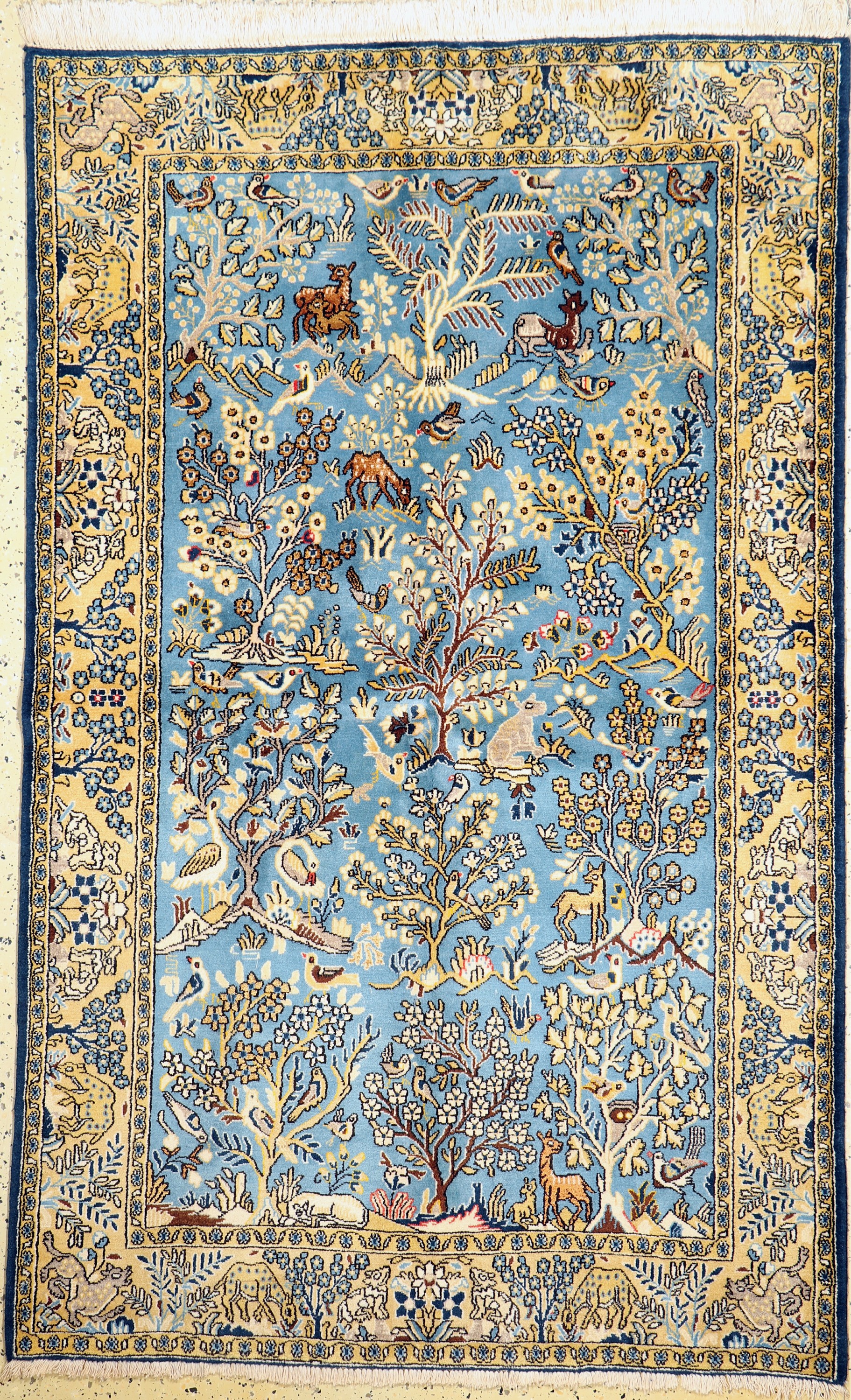 Ghom alt, Persien, ca. 60 Jahre, Wolle mit Seide, ca. 213 x 130 cm, EHZ: 2