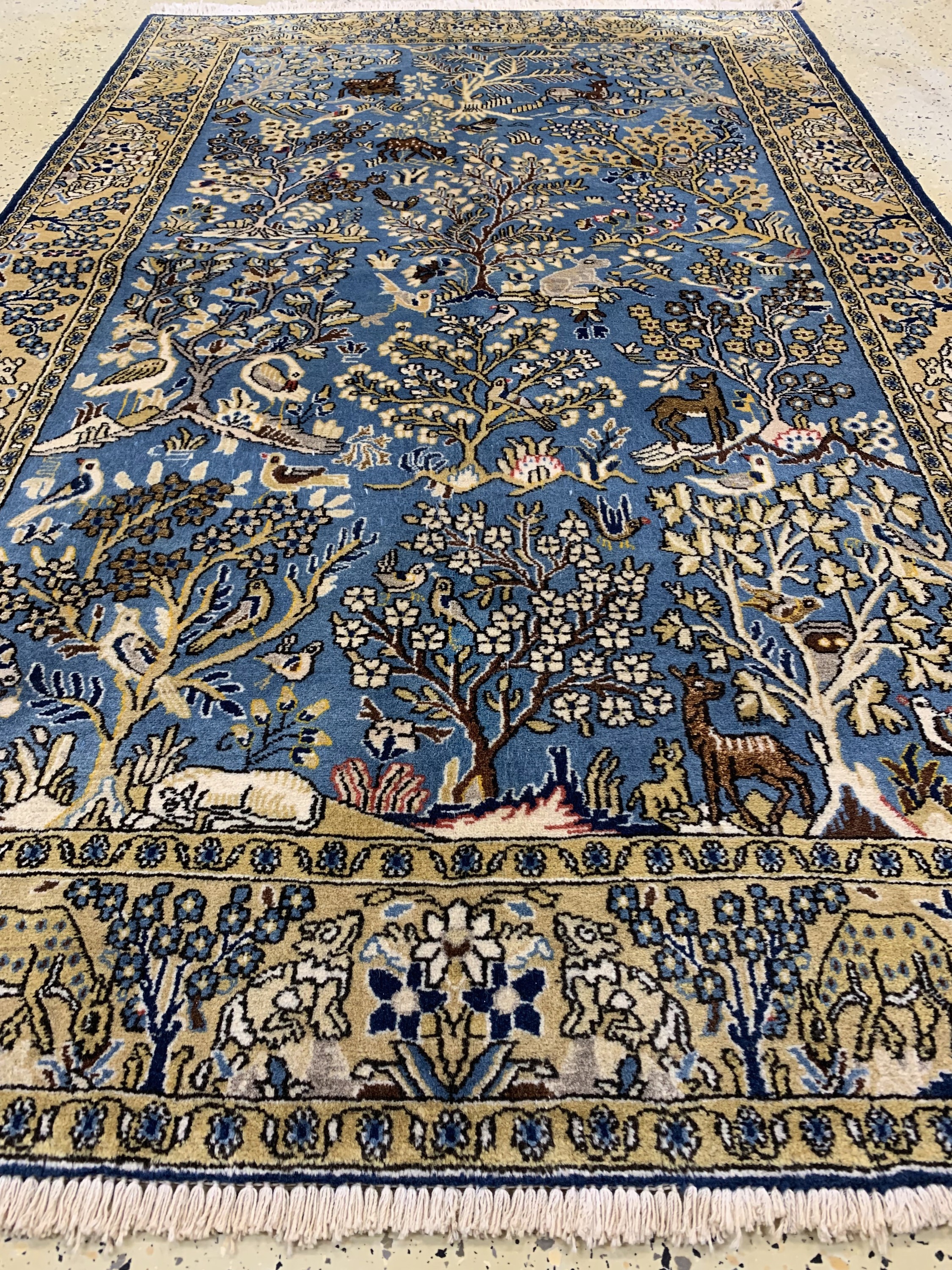 Detail d: Ghom alt, Persien, ca. 60 Jahre, Wolle mit Seide, ca. 213 x 130 cm, EHZ: 2