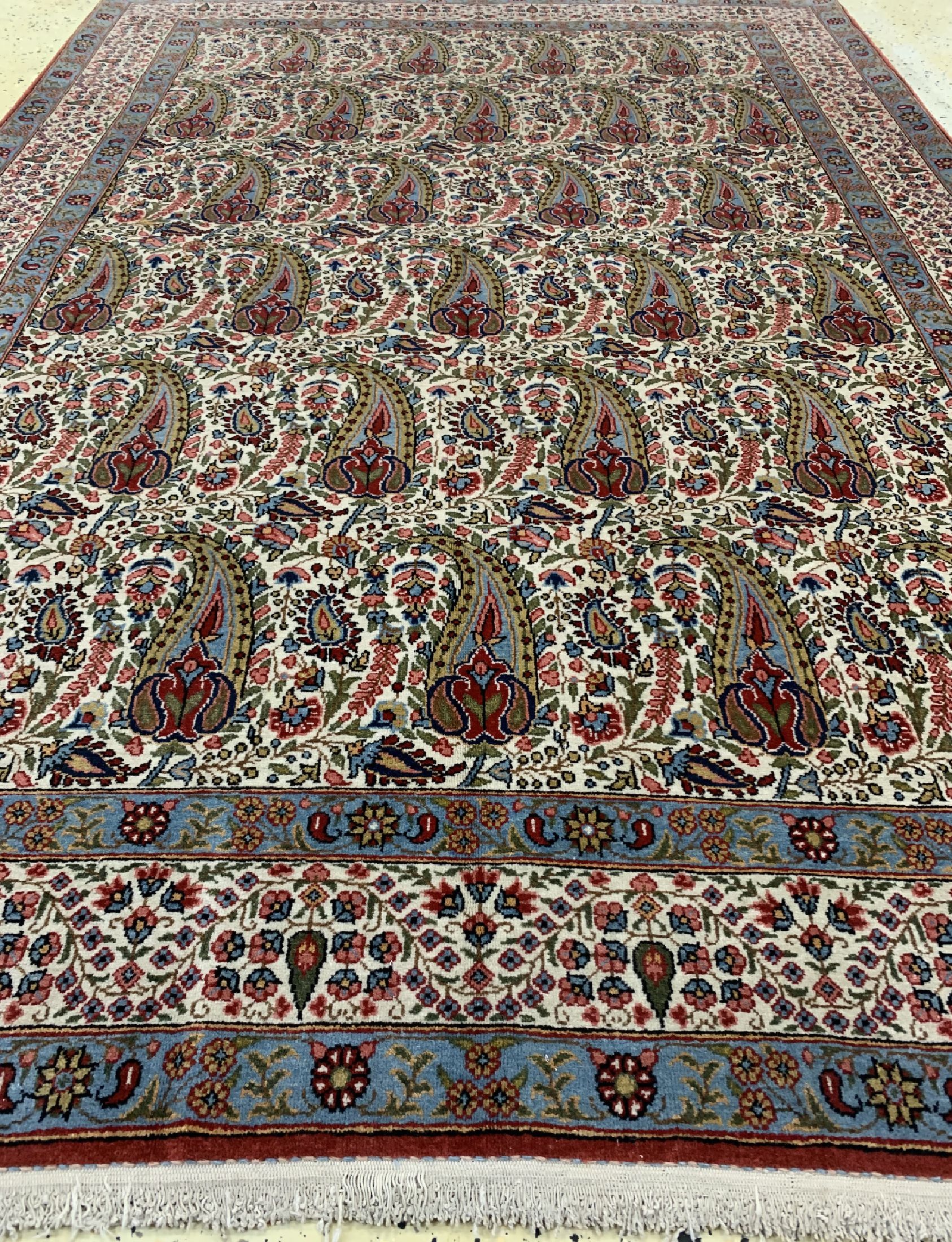 Detail d: Ghom Kork, Persien, um 1950, Korkwolle auf Baumwolle, ca. 210 x 140 cm, EHZ: 1-2