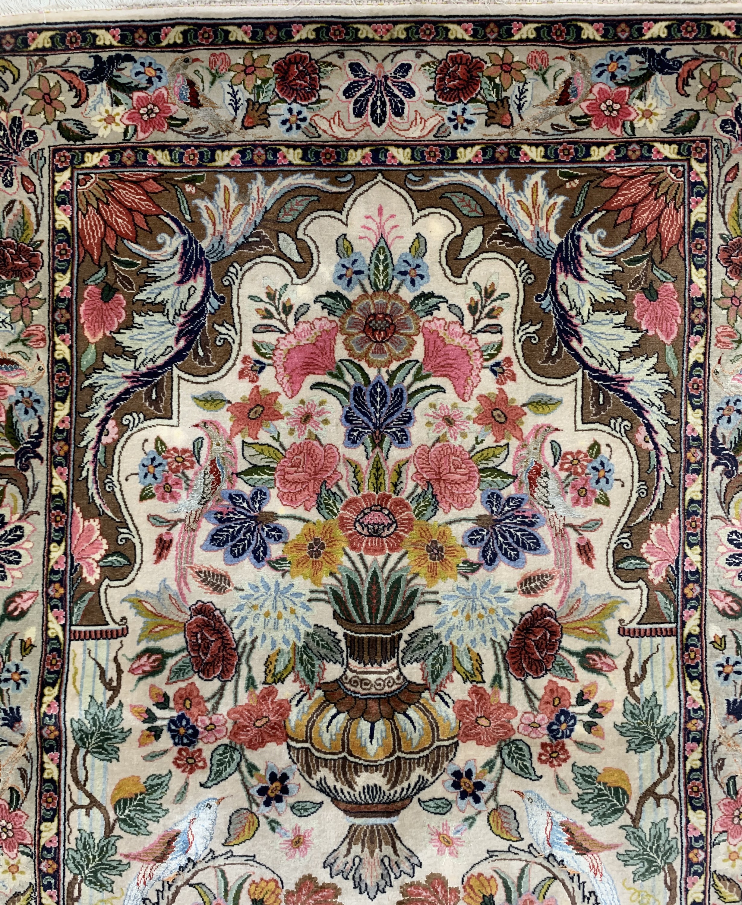 Detail b: Ghom Kork fein, Persien, ca. 50 Jahre, Korkwolle mit Seide, ca. 165 x 105 cm, EHZ: 2