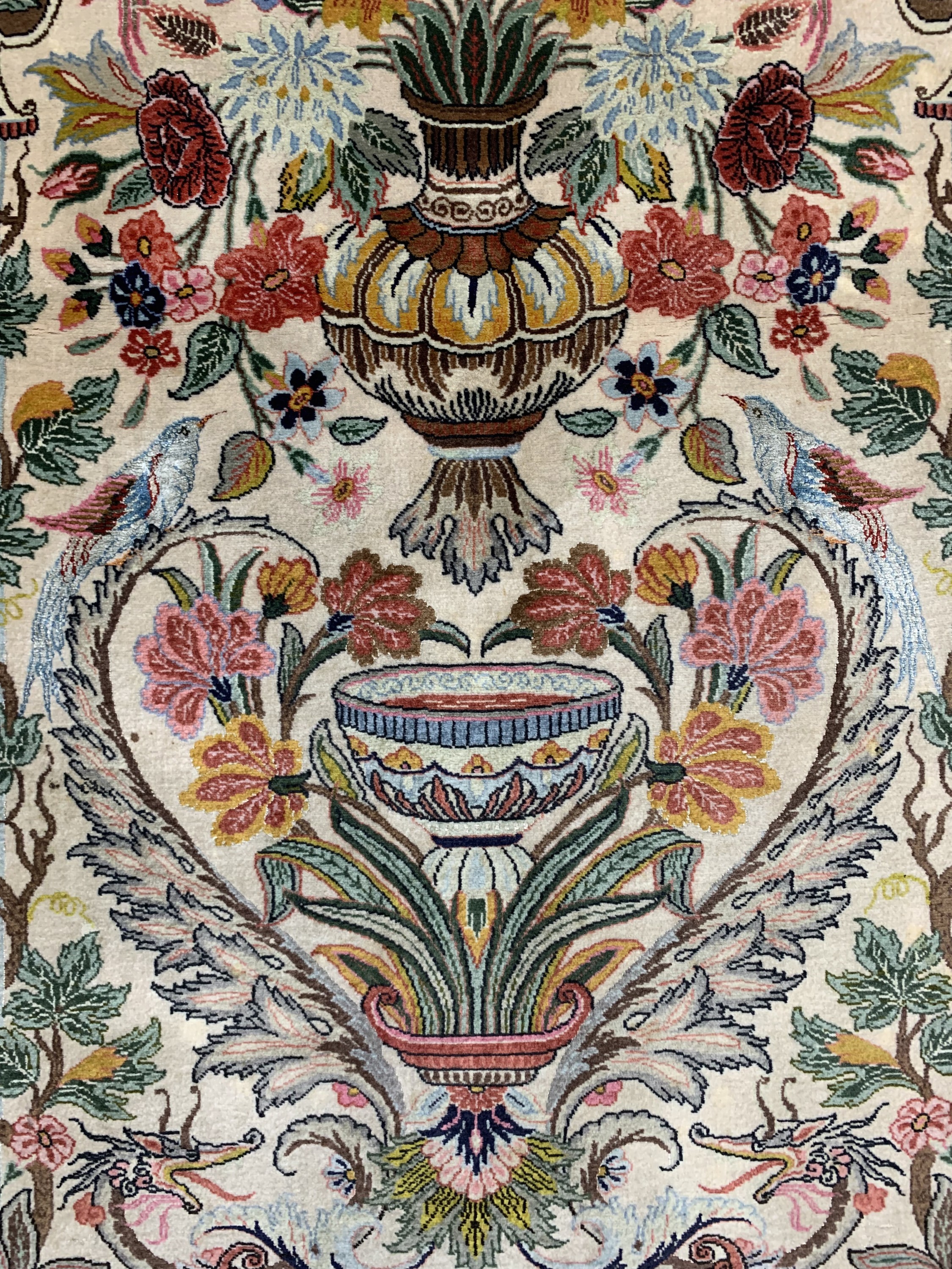 Detail c: Ghom Kork fein, Persien, ca. 50 Jahre, Korkwolle mit Seide, ca. 165 x 105 cm, EHZ: 2