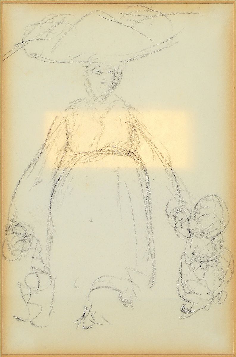 Heinrich Zille, 1858-1929, Amme mit Kindern,Bleistiftzeichnung auf Papier, rückseitig mit rotem Nachlaßstmpel, ca. 18.5x12.5cm, PP, u.Gl., R. ca. ...