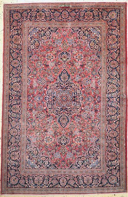 Image 26740567 - Kashan cork, Persia, around 1950, corkwool on cotton, approx. 210 x 137 cm, condition: 2. Rugs, Carpets & Flatweaves