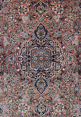 26740567b - Kashan cork, Persia, around 1950, corkwool on cotton, approx. 210 x 137 cm, condition: 2. Rugs, Carpets & Flatweaves