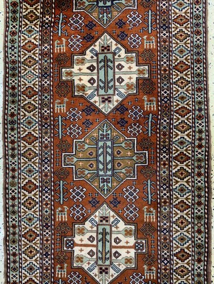 26740570b - Melas fine, Turkey, approx. 50 years, wool on wool, approx. 329 x 75 cm, condition: 2. Rugs,Carpets & Flatweaves