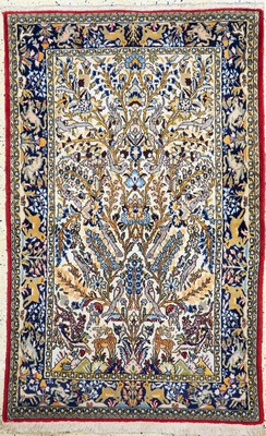 Image 26740572 - Qum old, Persia, around 1960, wool with silk, approx. 163 x 103 cm, condition: 2. Rugs, Carpets & Flatweaves