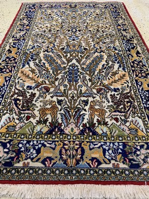 26740572d - Qum old, Persia, around 1960, wool with silk, approx. 163 x 103 cm, condition: 2. Rugs, Carpets & Flatweaves