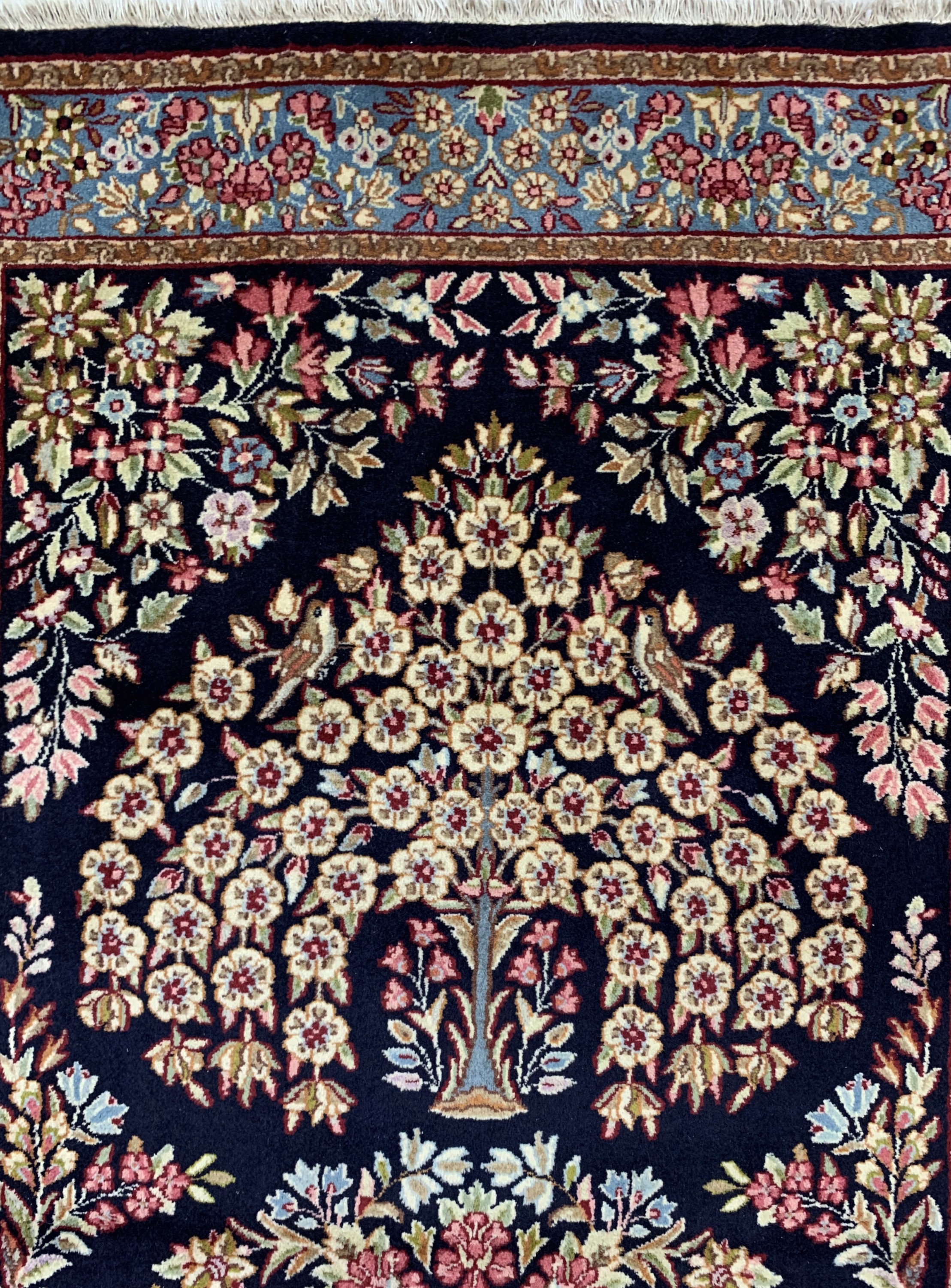 Detail b: Kerman Lawar Kork fein, Persien, ca. 50 Jahre, Korkwolle auf Baumwolle, ca. 179 x 101 cm, EHZ: 2