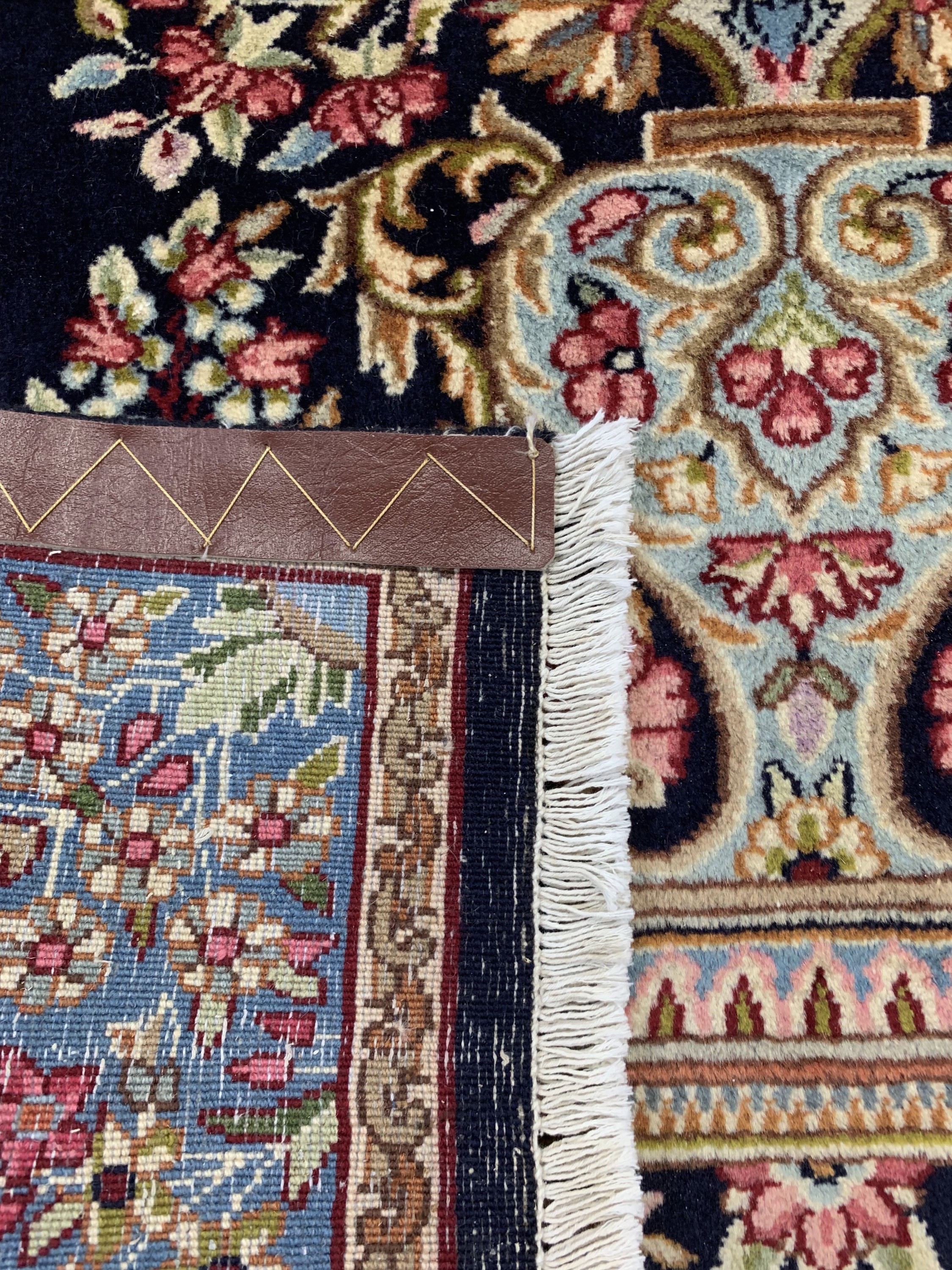 Detail d: Kerman Lawar Kork fein, Persien, ca. 50 Jahre, Korkwolle auf Baumwolle, ca. 179 x 101 cm, EHZ: 2