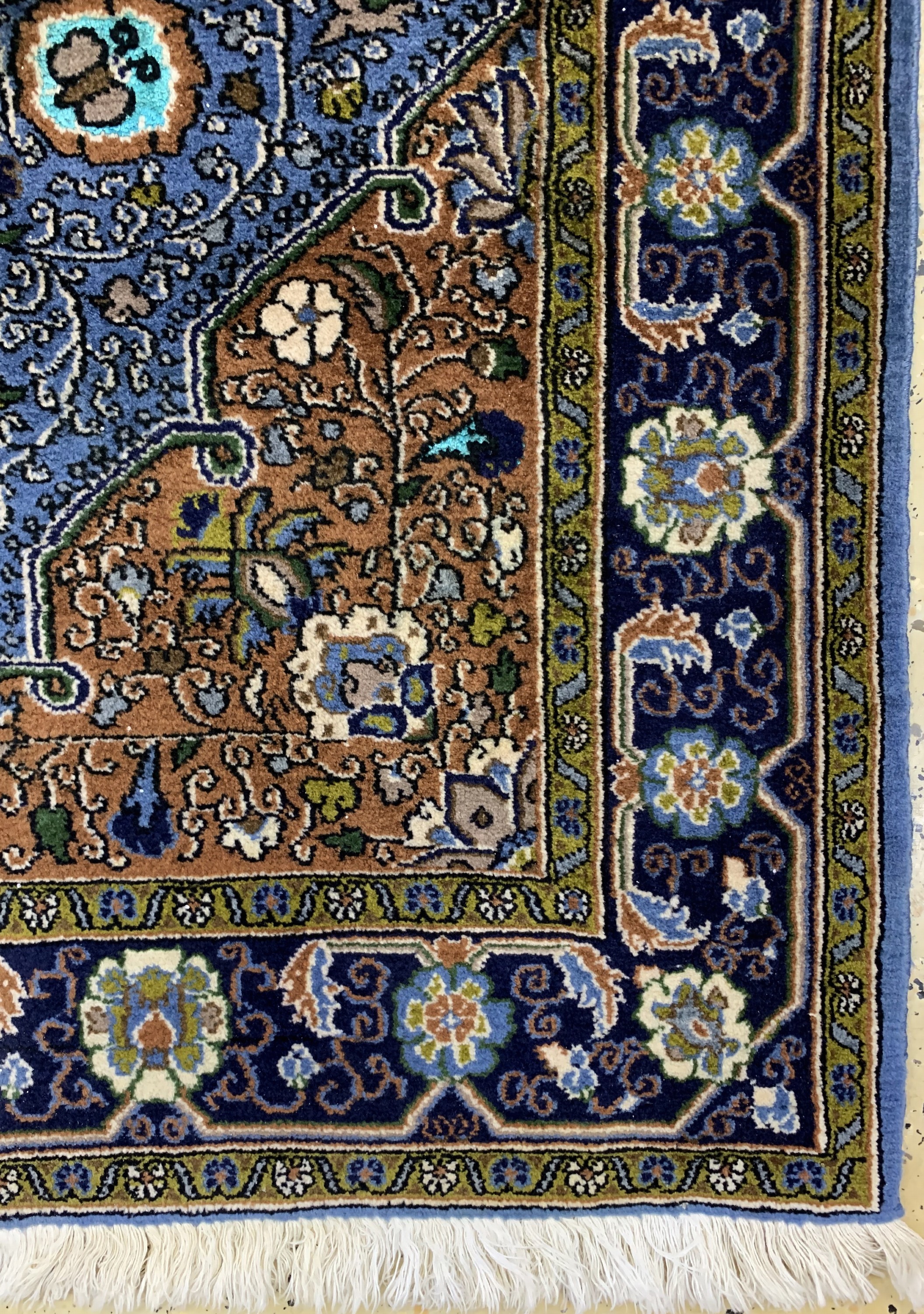 Detail a: Ghom alt, Persien, ca. 60 Jahre, Wolle mit Seide, ca. 163 x 108 cm, EHZ: 1-2