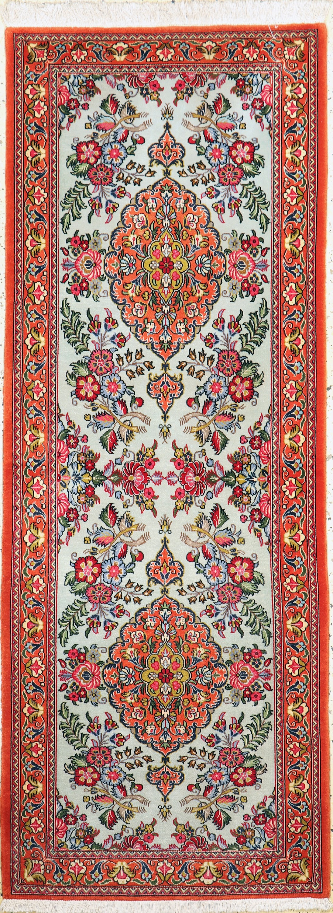 Ghom Kork, Persien, ca. 40 Jahre, Korkwolleauf Baumwolle, ca. 203 x 75 cm, EHZ: 1-2