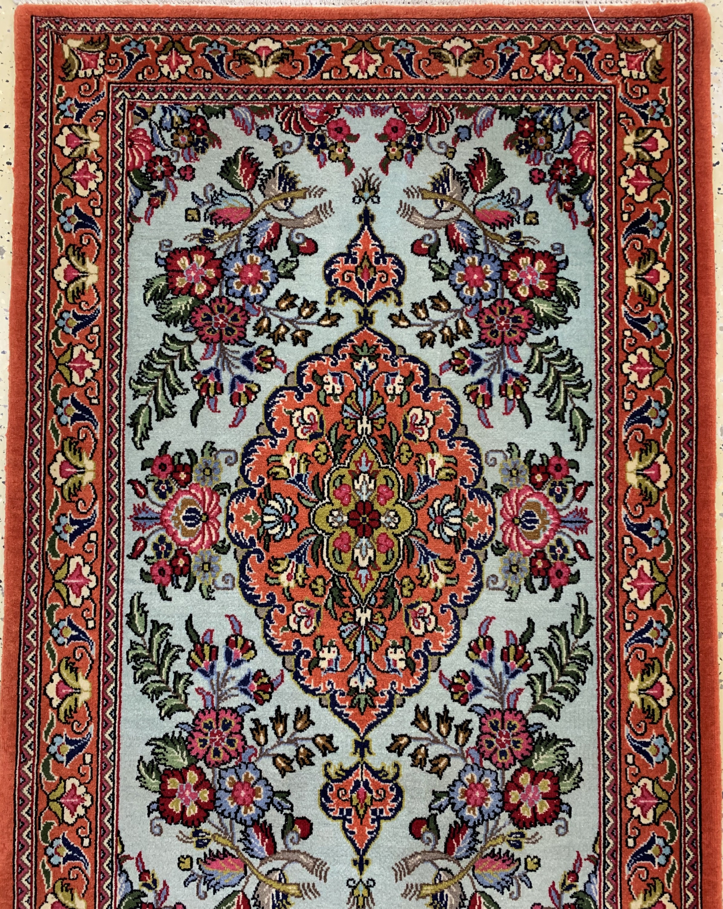 Detail b: Ghom Kork, Persien, ca. 40 Jahre, Korkwolleauf Baumwolle, ca. 203 x 75 cm, EHZ: 1-2