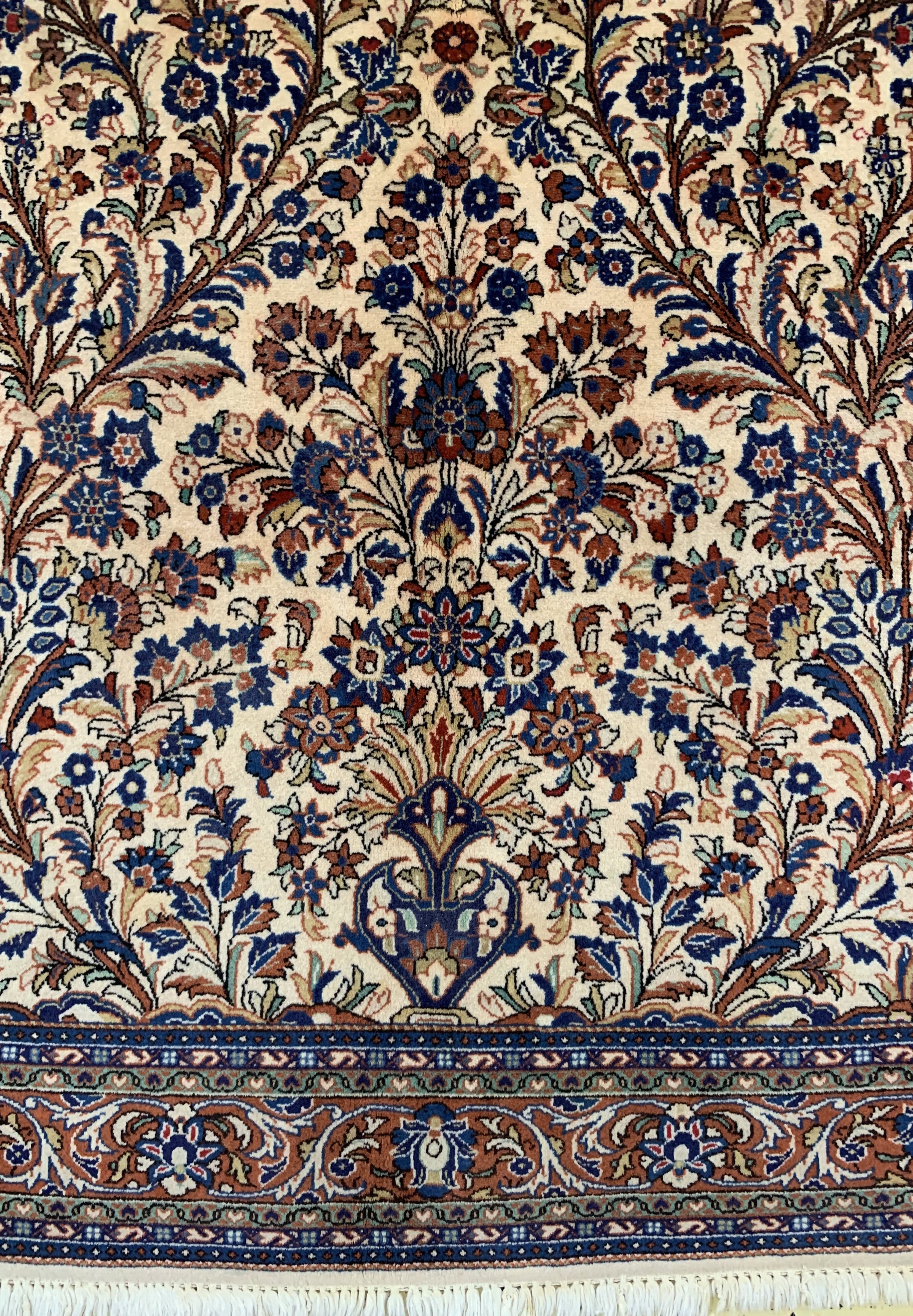 Detail a: Sarogh Ghiasabad Kork fein, Persien, um 1960, Korkwolle auf Baumwolle, ca. 202 x 130 cm, EHZ: 2(Fleckig)