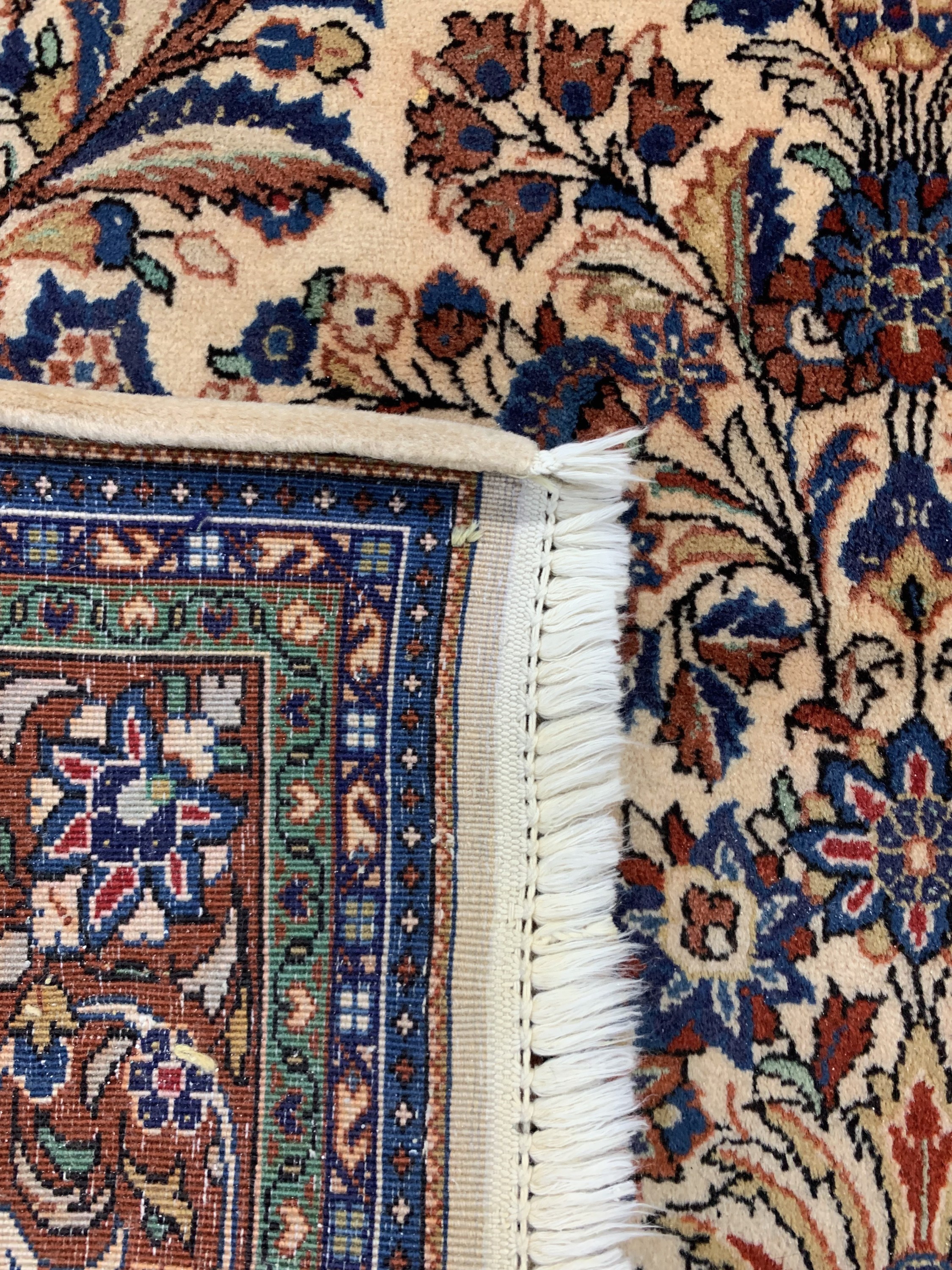 Detail f: Sarogh Ghiasabad Kork fein, Persien, um 1960, Korkwolle auf Baumwolle, ca. 202 x 130 cm, EHZ: 2(Fleckig)