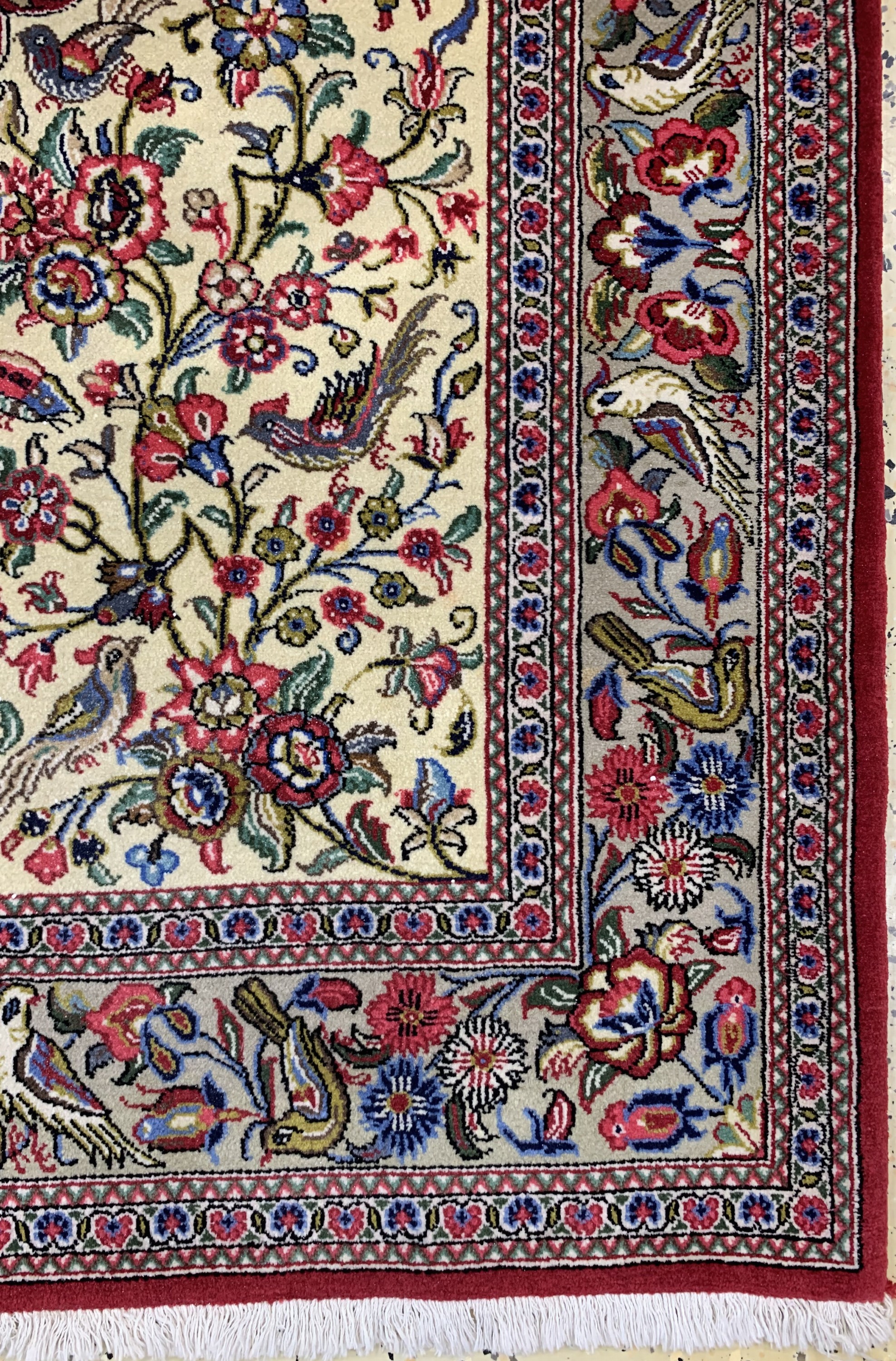 Detail a: Ghom Kork fein, Persien, ca. 50 Jahre, Korkwolle auf Baumwolle, ca. 158 x 107 cm, EHZ: 1-2