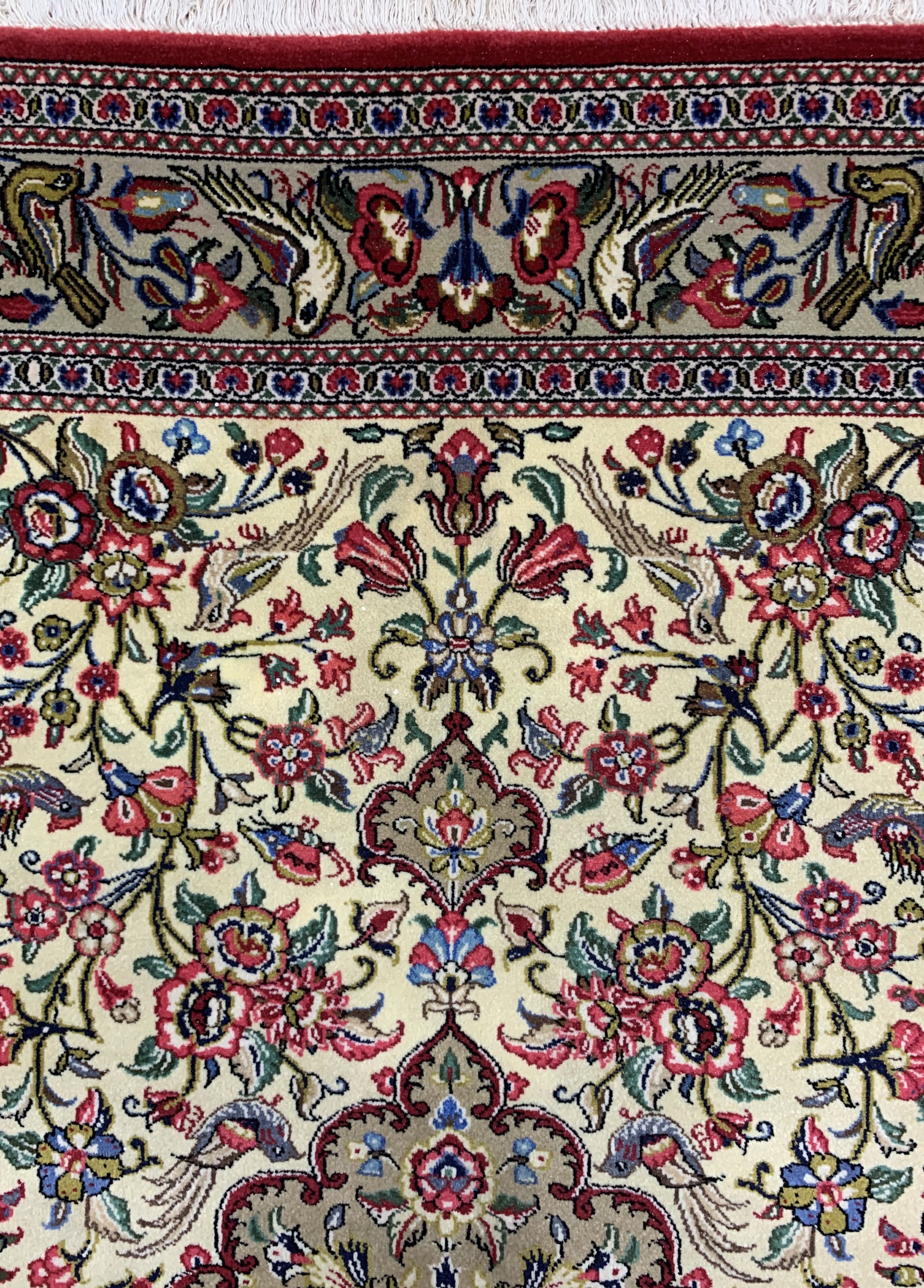 Detail c: Ghom Kork fein, Persien, ca. 50 Jahre, Korkwolle auf Baumwolle, ca. 158 x 107 cm, EHZ: 1-2