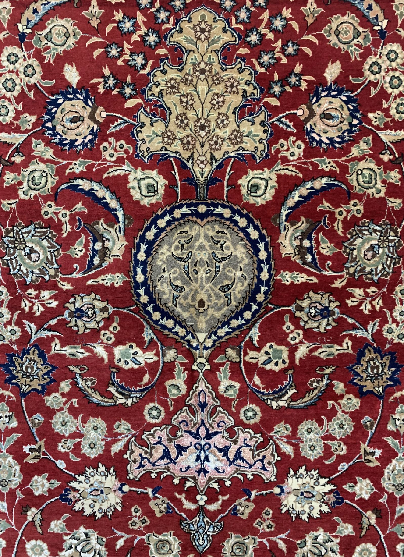Detail c: Ghom Kork alt, Persien, um 1950, Korkwolle mit Seide, ca. 205 x 138 cm, EHZ: 2