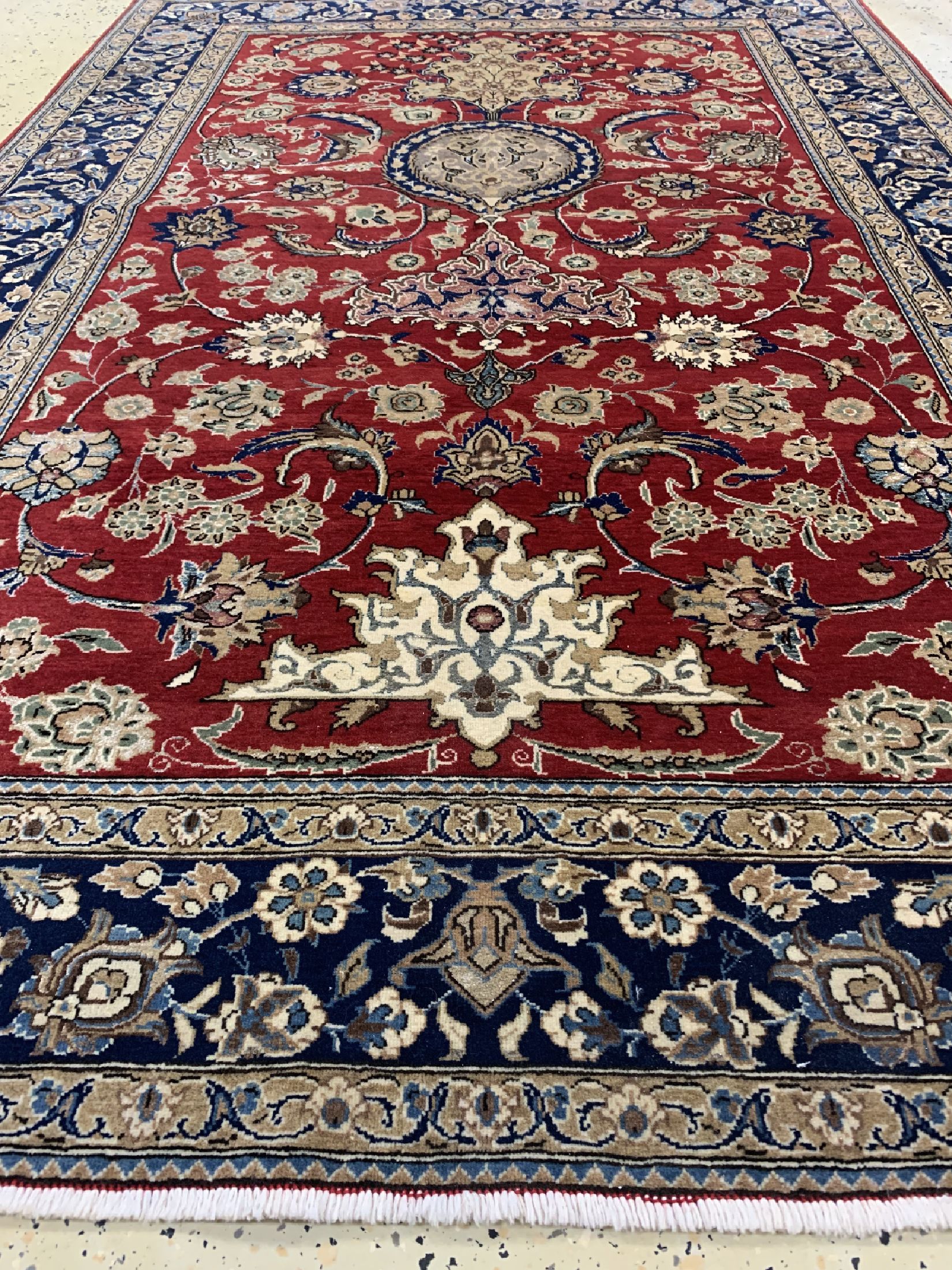 Detail d: Ghom Kork alt, Persien, um 1950, Korkwolle mit Seide, ca. 205 x 138 cm, EHZ: 2