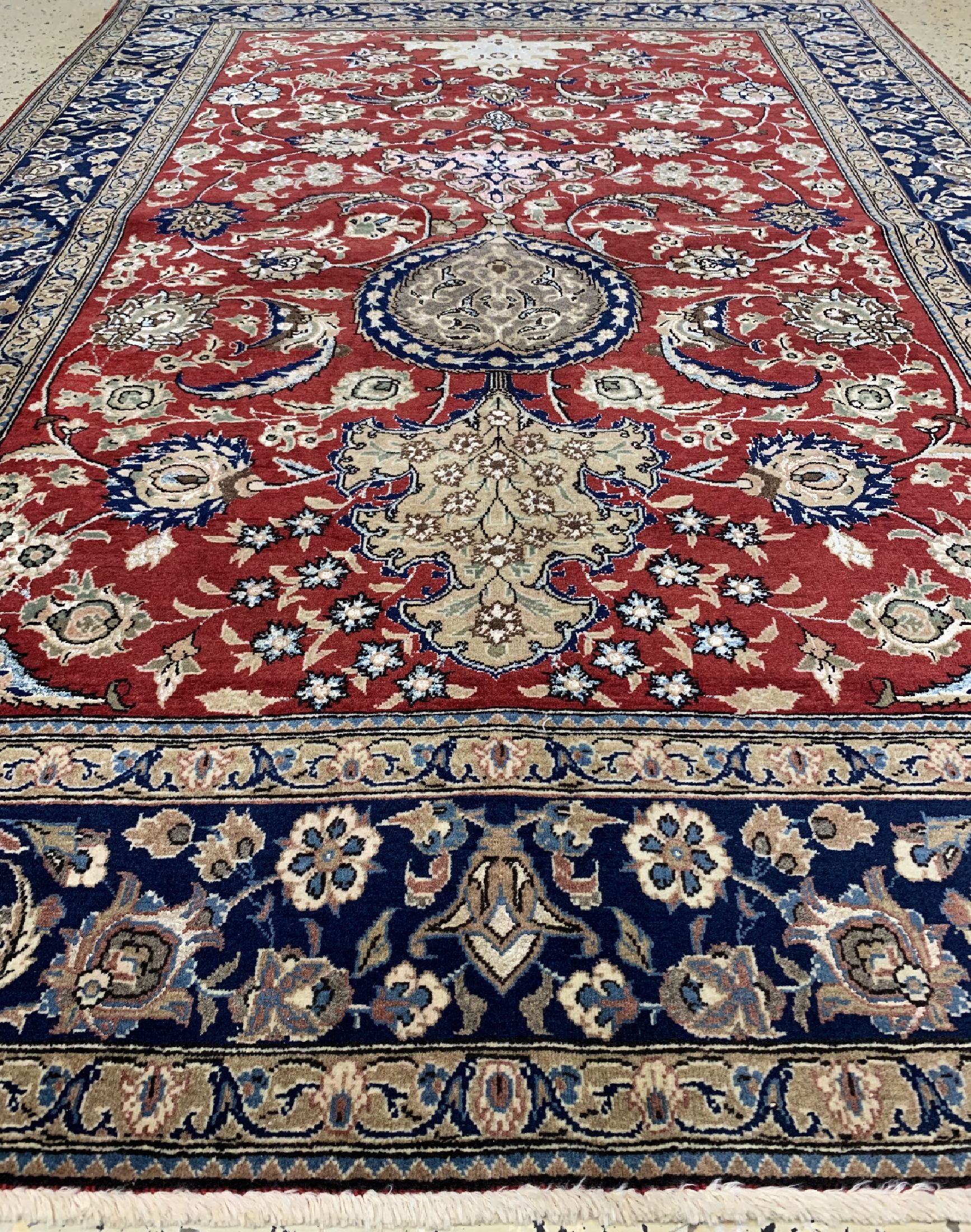 Detail e: Ghom Kork alt, Persien, um 1950, Korkwolle mit Seide, ca. 205 x 138 cm, EHZ: 2