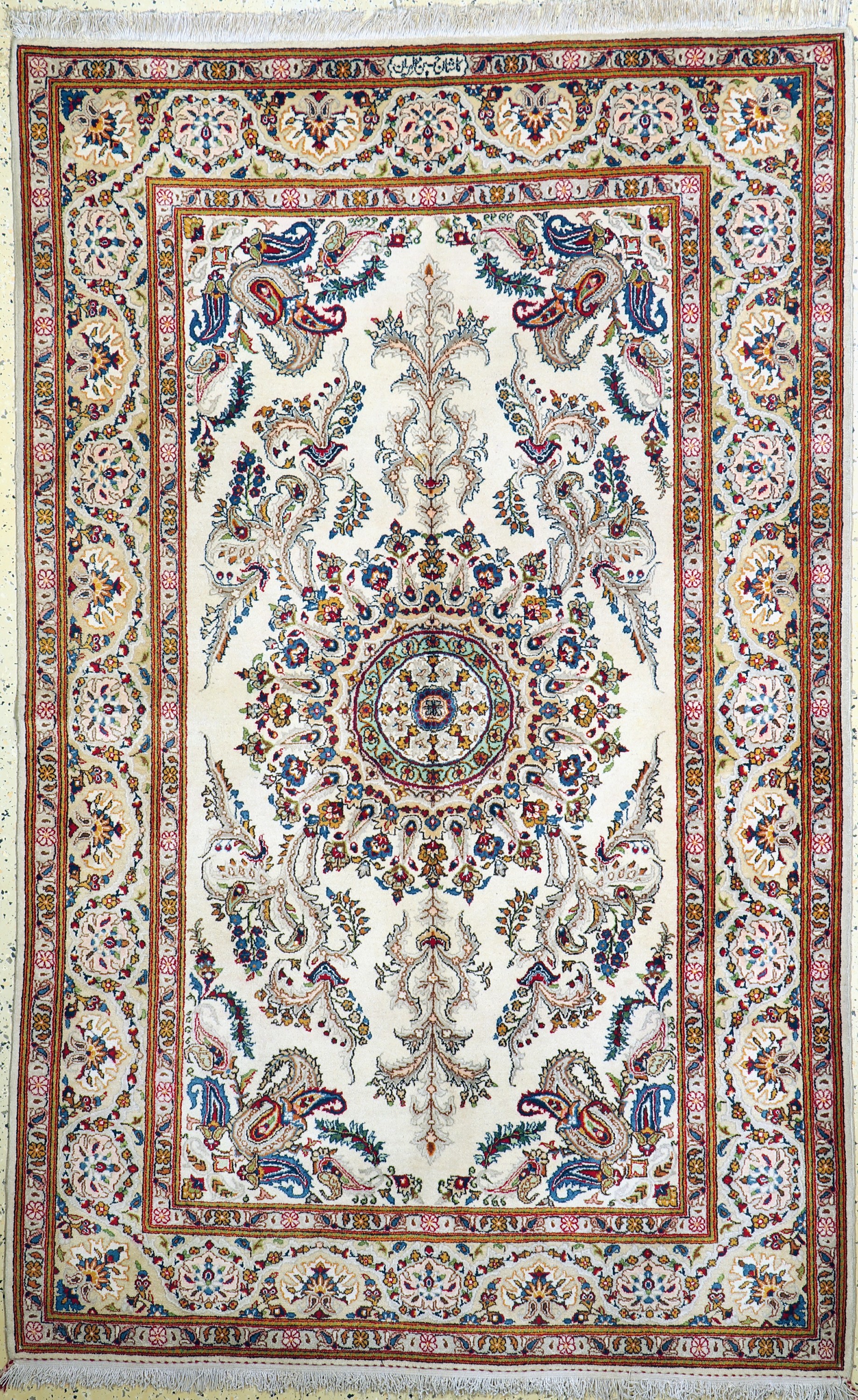 Keschan alt signiert, Persien, um 1950, Wolle auf Baumwolle, ca. 222 x 140 cm, EHZ: 1-2