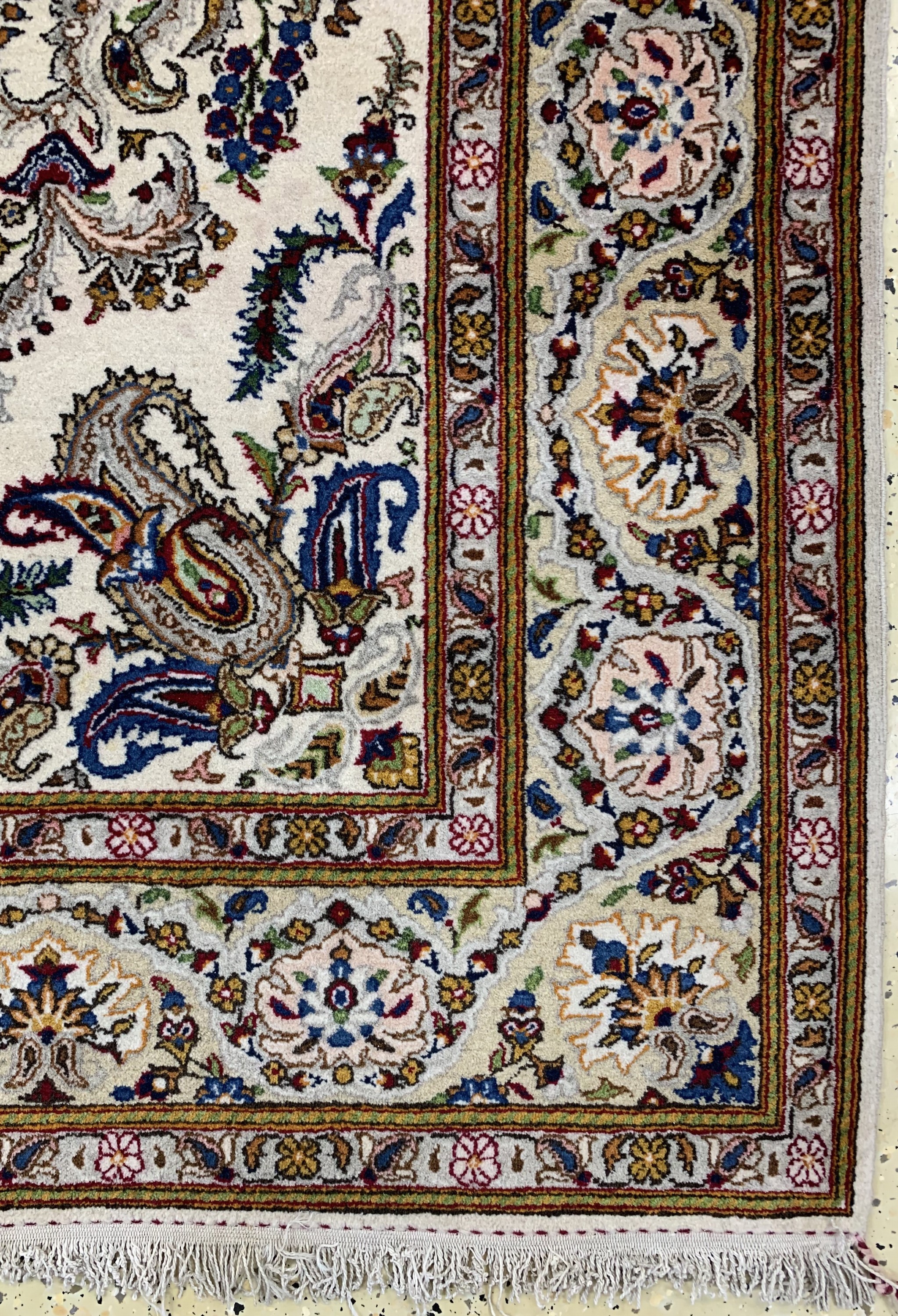 Detail a: Keschan alt signiert, Persien, um 1950, Wolle auf Baumwolle, ca. 222 x 140 cm, EHZ: 1-2
