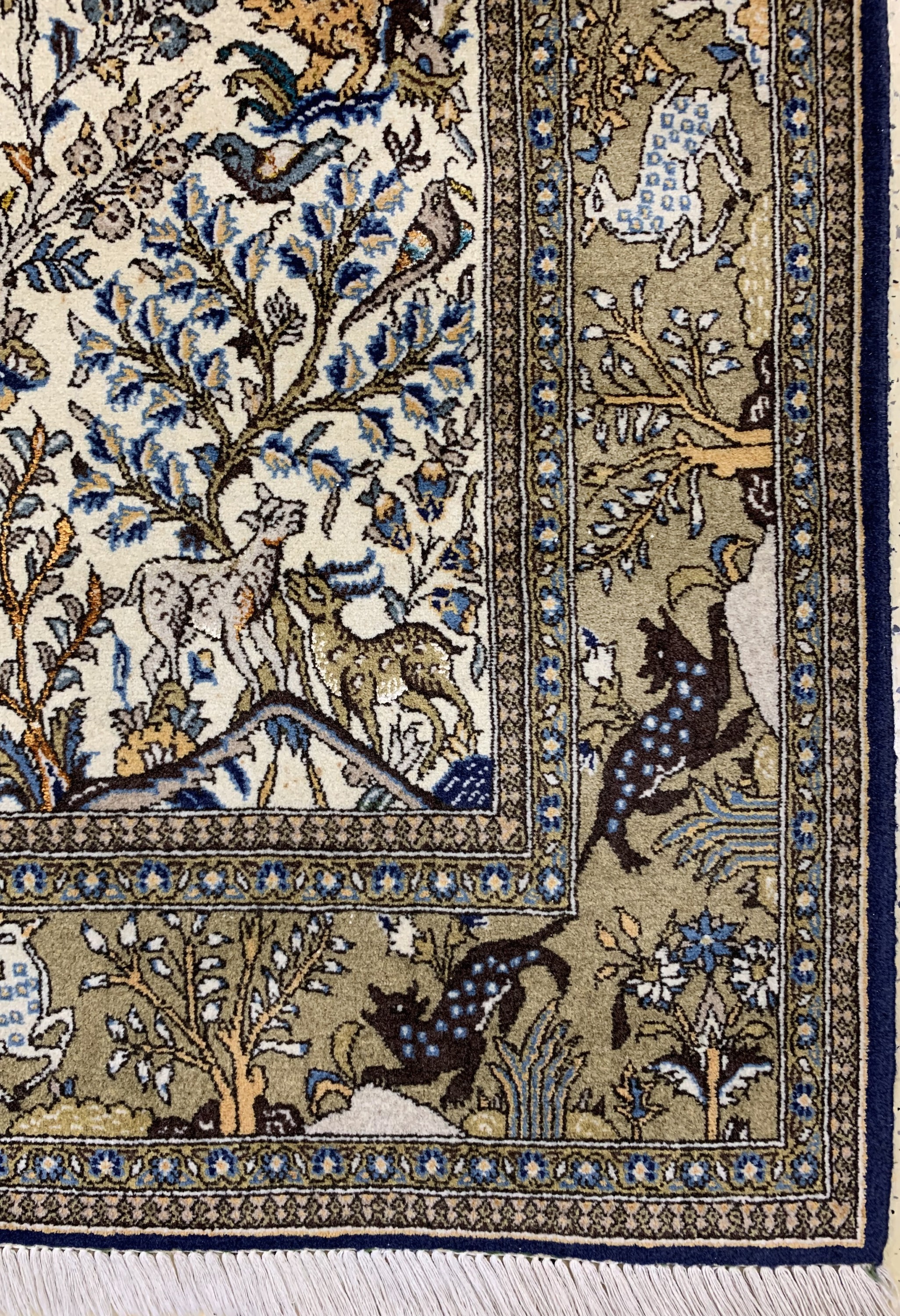 Detail a: Ghom alt, Persien, um 1950, Wolle mit Seide, ca. 230 x 135 cm, EHZ: 2