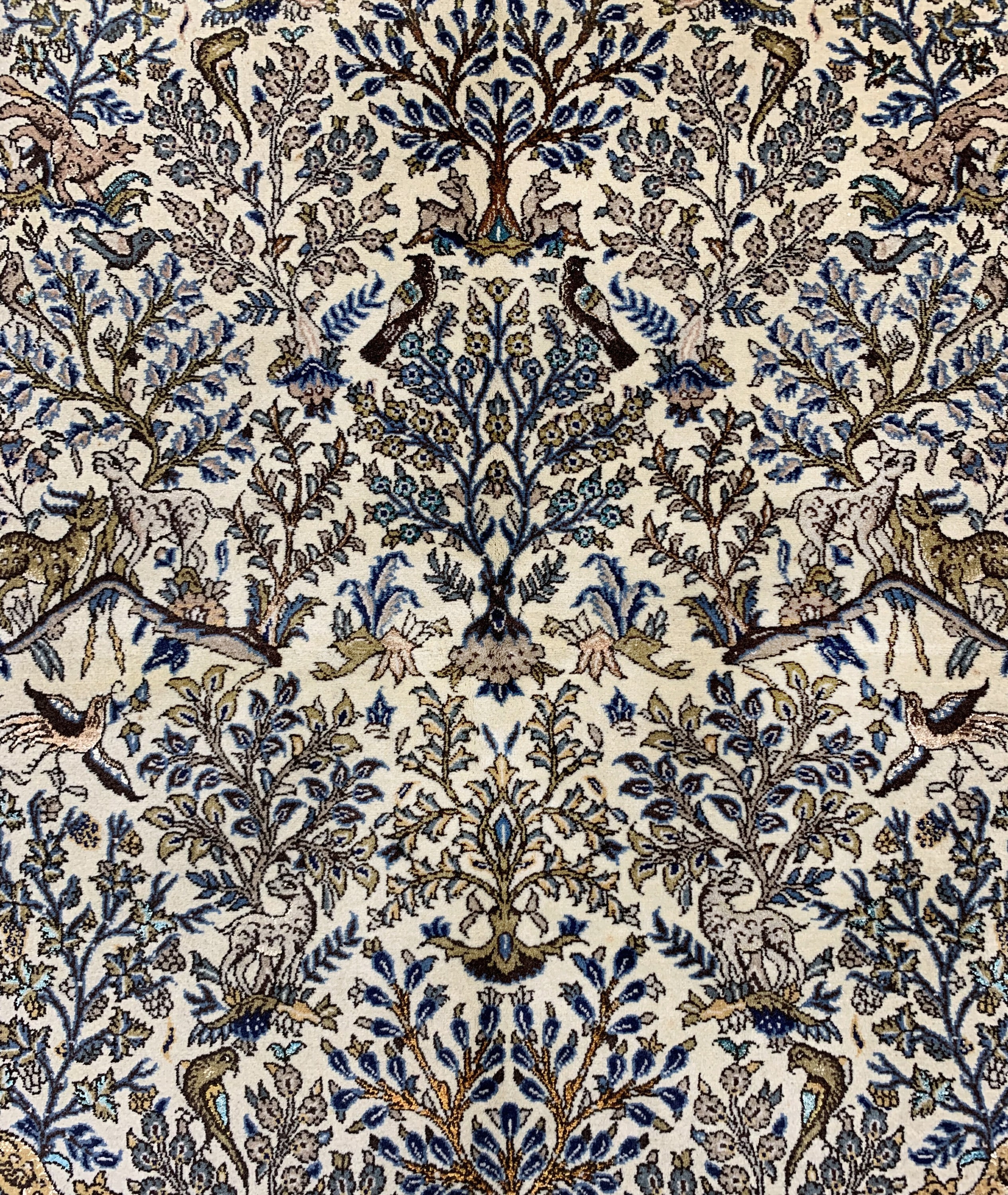 Detail d: Ghom alt, Persien, um 1950, Wolle mit Seide, ca. 230 x 135 cm, EHZ: 2