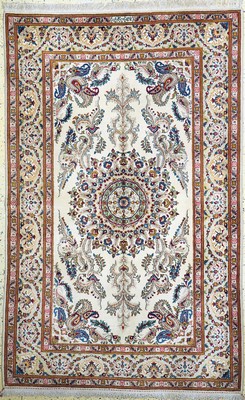Image 26740791 - Kashan old signed, Persia, around 1950, wool on cotton, approx. 222 x 140 cm, condition: 1 -2. Rugs, Carpets & Flatweaves