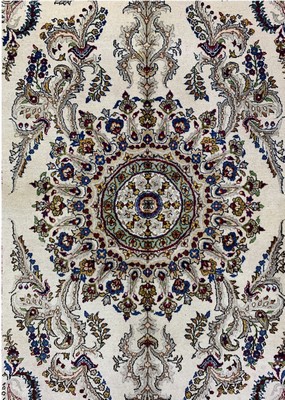 26740791b - Kashan old signed, Persia, around 1950, wool on cotton, approx. 222 x 140 cm, condition: 1 -2. Rugs, Carpets & Flatweaves