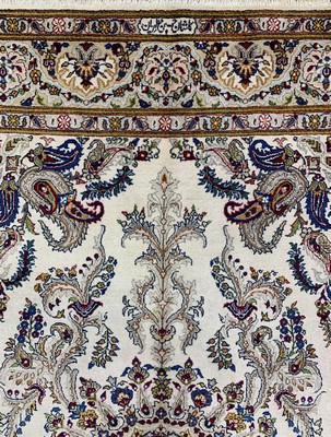 26740791c - Kashan old signed, Persia, around 1950, wool on cotton, approx. 222 x 140 cm, condition: 1 -2. Rugs, Carpets & Flatweaves