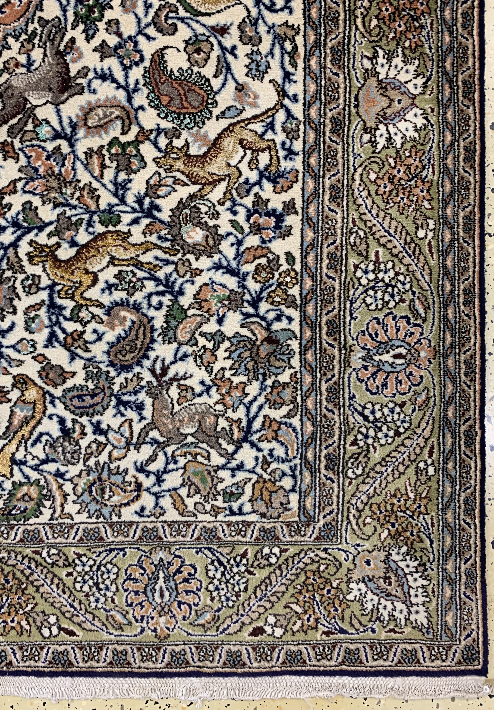 Detail a: Ghom alt, Persien, um 1960, Wolle mit Seide, ca. 212 x 141 cm, EHZ: 2