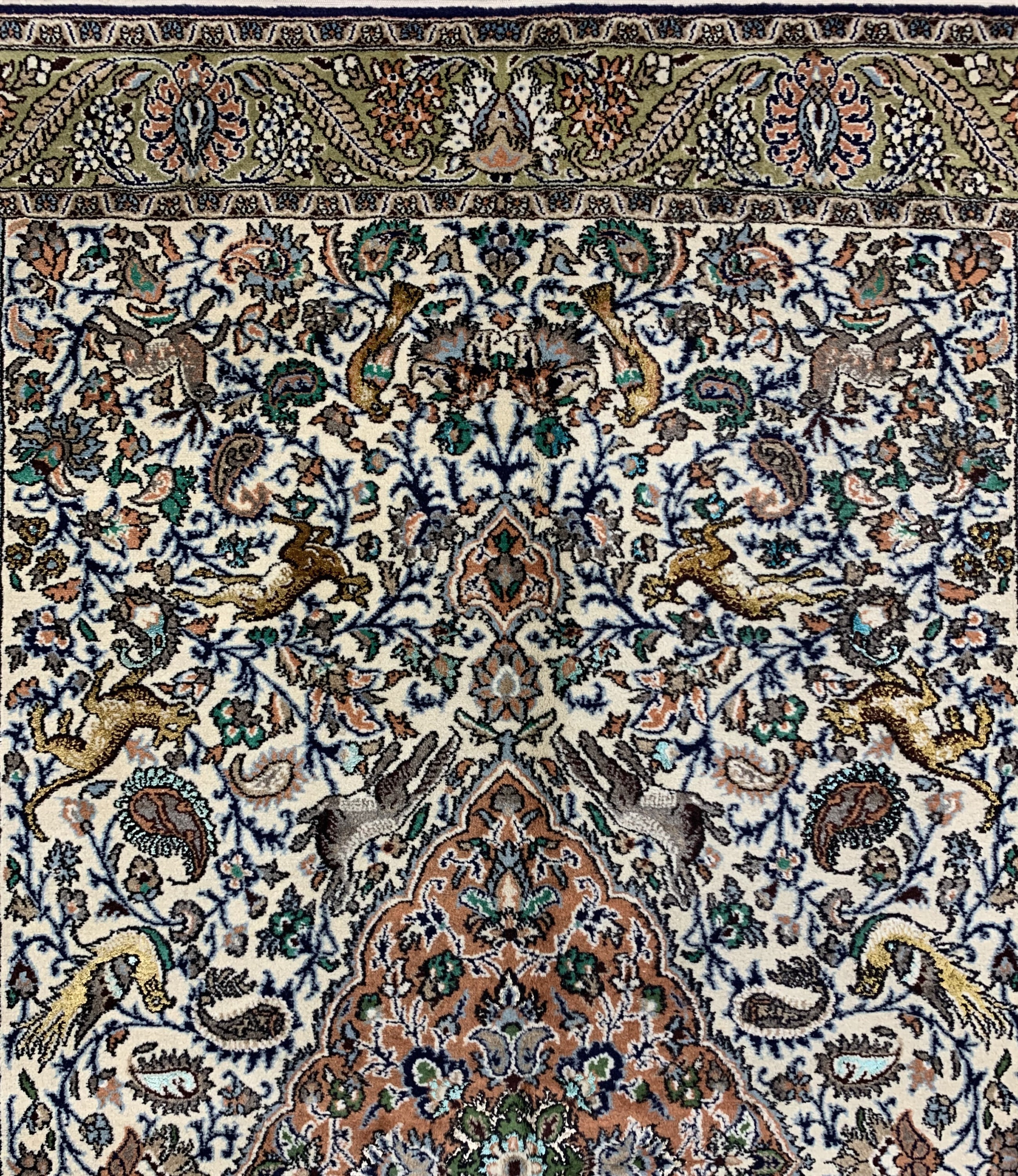 Detail c: Ghom alt, Persien, um 1960, Wolle mit Seide, ca. 212 x 141 cm, EHZ: 2