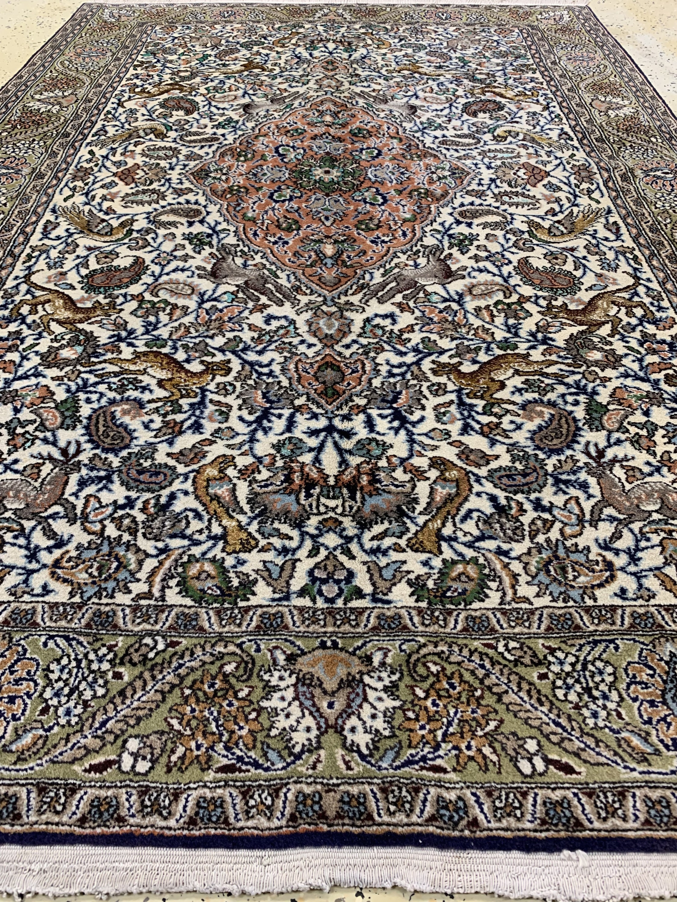 Detail d: Ghom alt, Persien, um 1960, Wolle mit Seide, ca. 212 x 141 cm, EHZ: 2