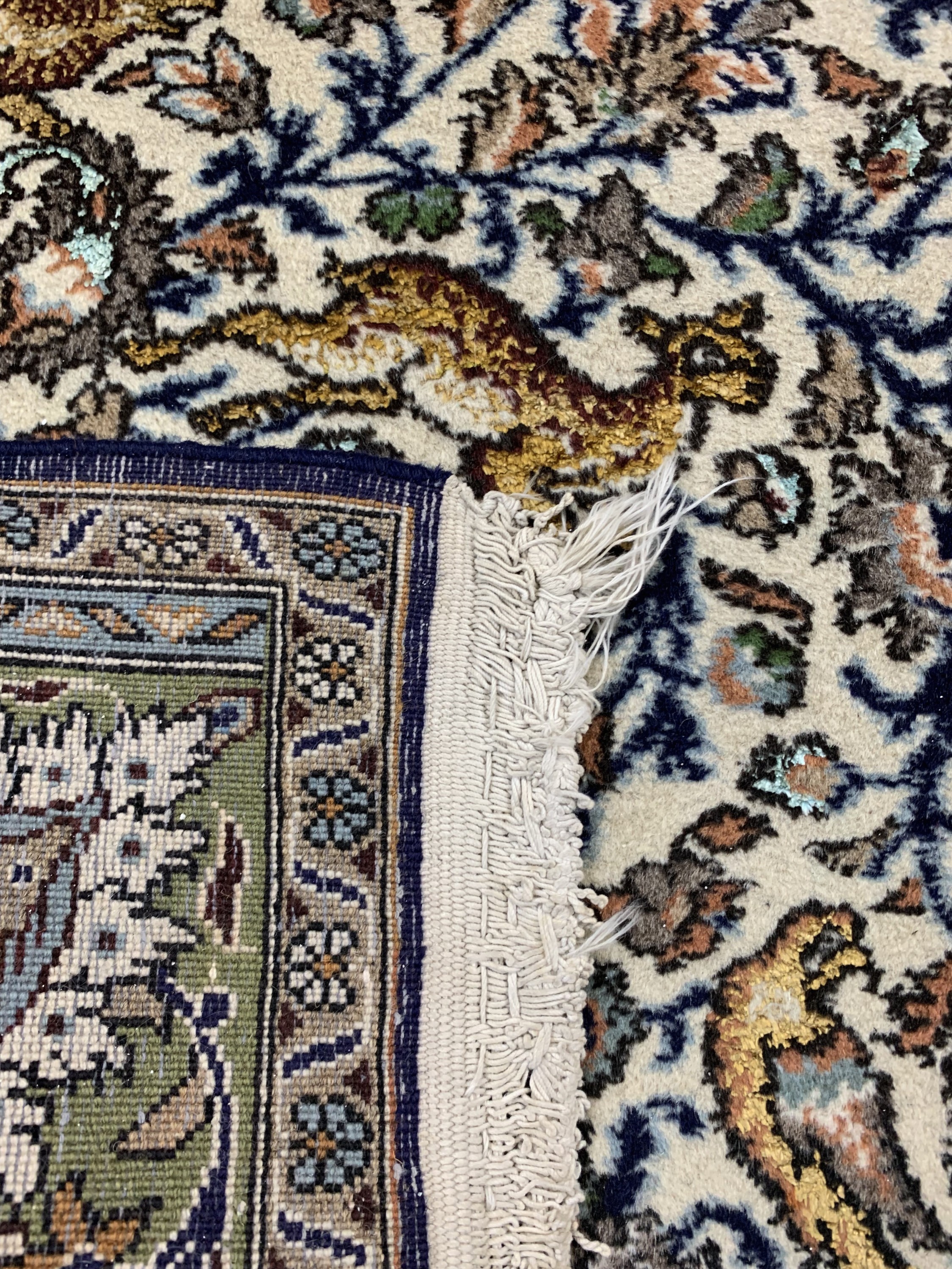 Detail e: Ghom alt, Persien, um 1960, Wolle mit Seide, ca. 212 x 141 cm, EHZ: 2