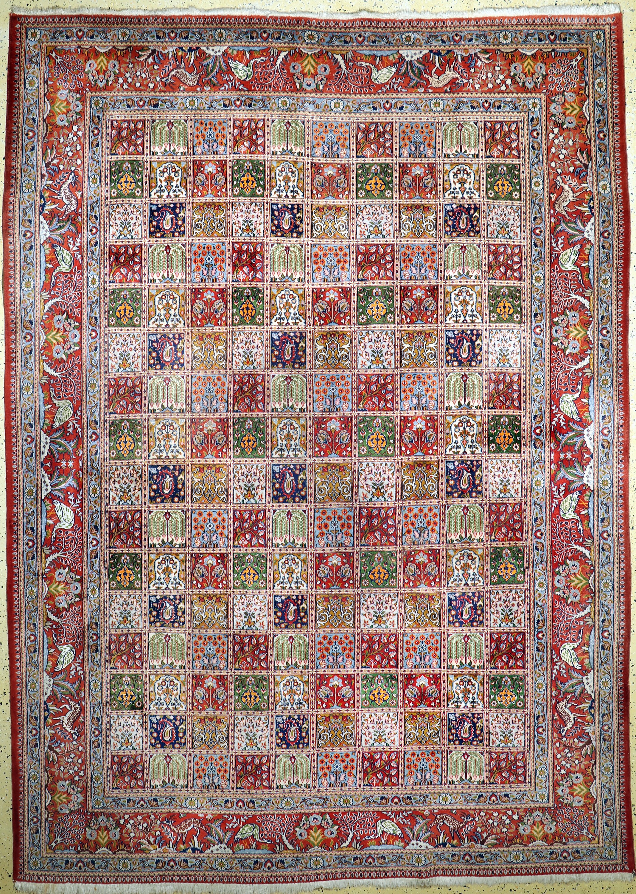 Mud Kork fein, Persien, ca. 50 Jahre, Korkwolle mit Seide, ca. 348 x 250 cm, EHZ: 3