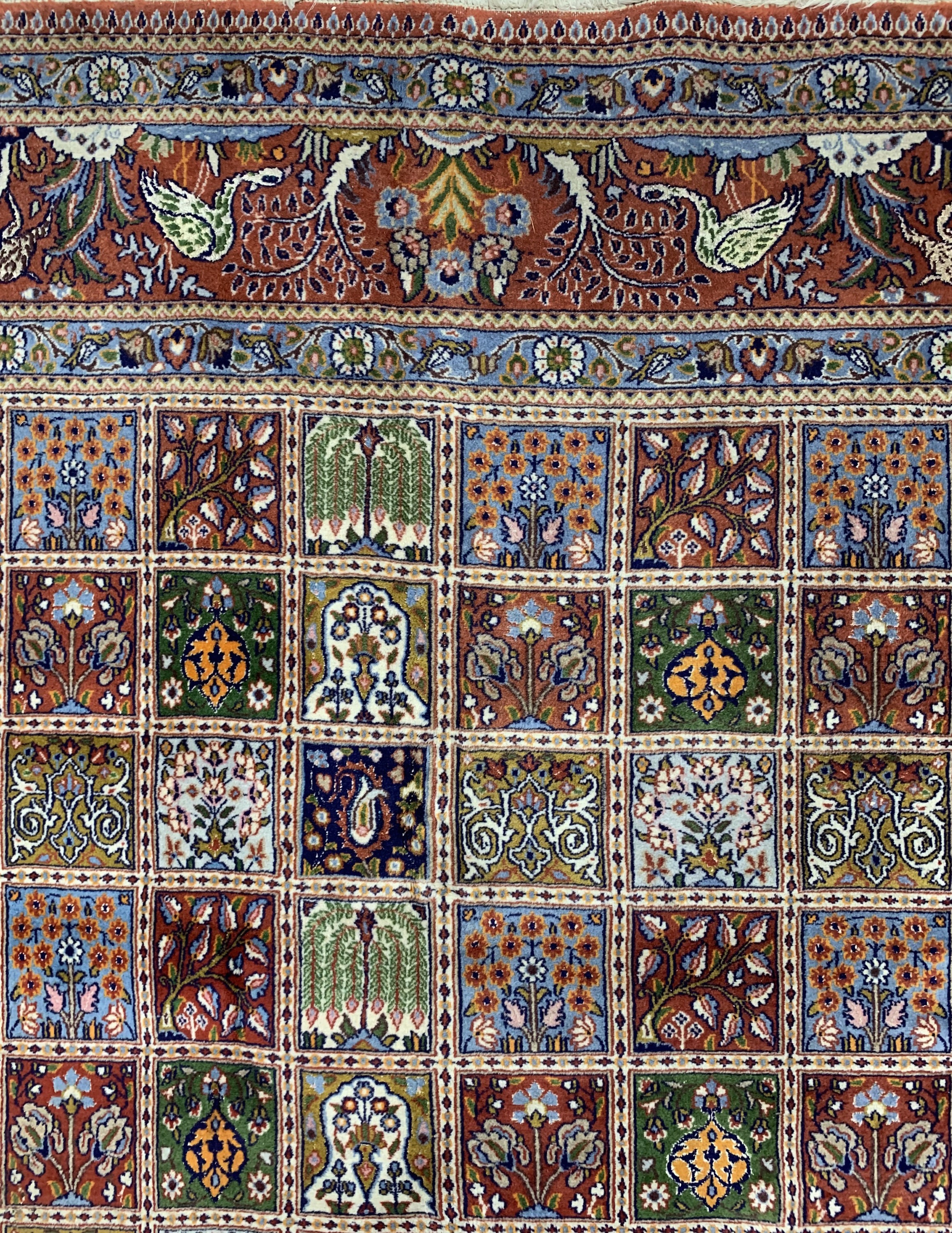 Detail a: Mud Kork fein, Persien, ca. 50 Jahre, Korkwolle mit Seide, ca. 348 x 250 cm, EHZ: 3