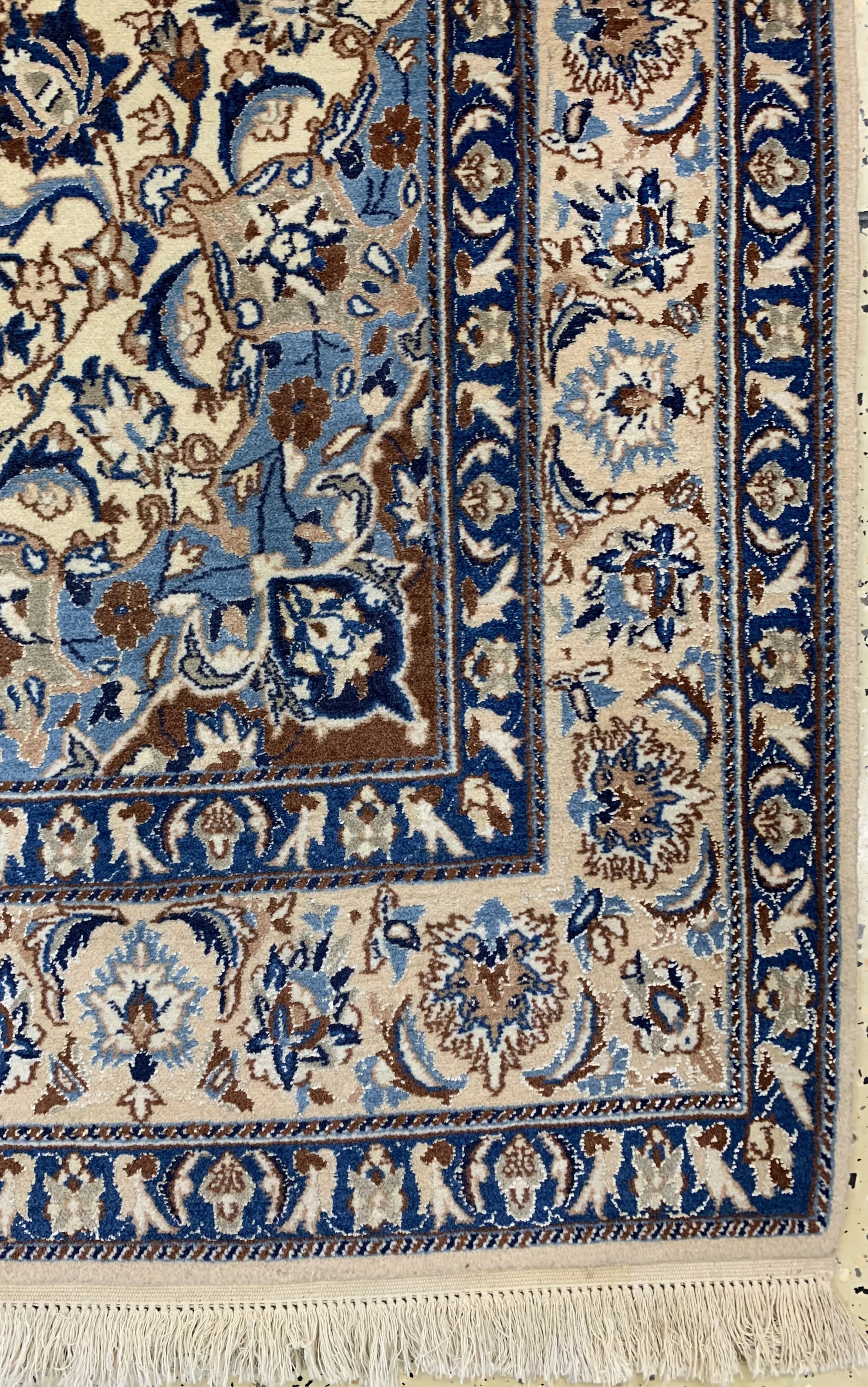 Detail a: Nain fein(9 La), Persien, um 1960, Korkwolle mit Seide, ca. 217 x 123 cm, EHZ: 2