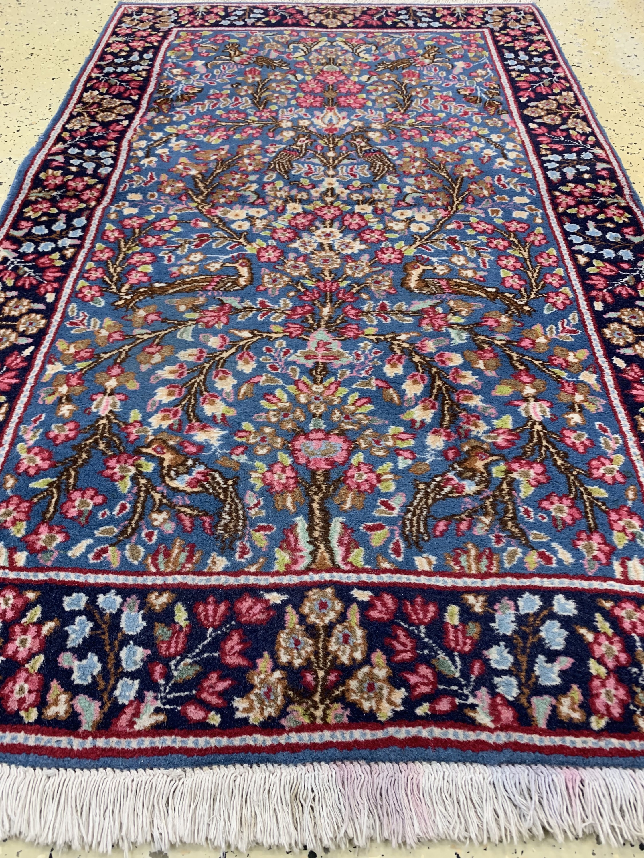 Detail c: Kerman, Persien, ca. 50 Jahre, Wolle auf Baumwolle, ca. 152 x 92 cm, EHZ: 2