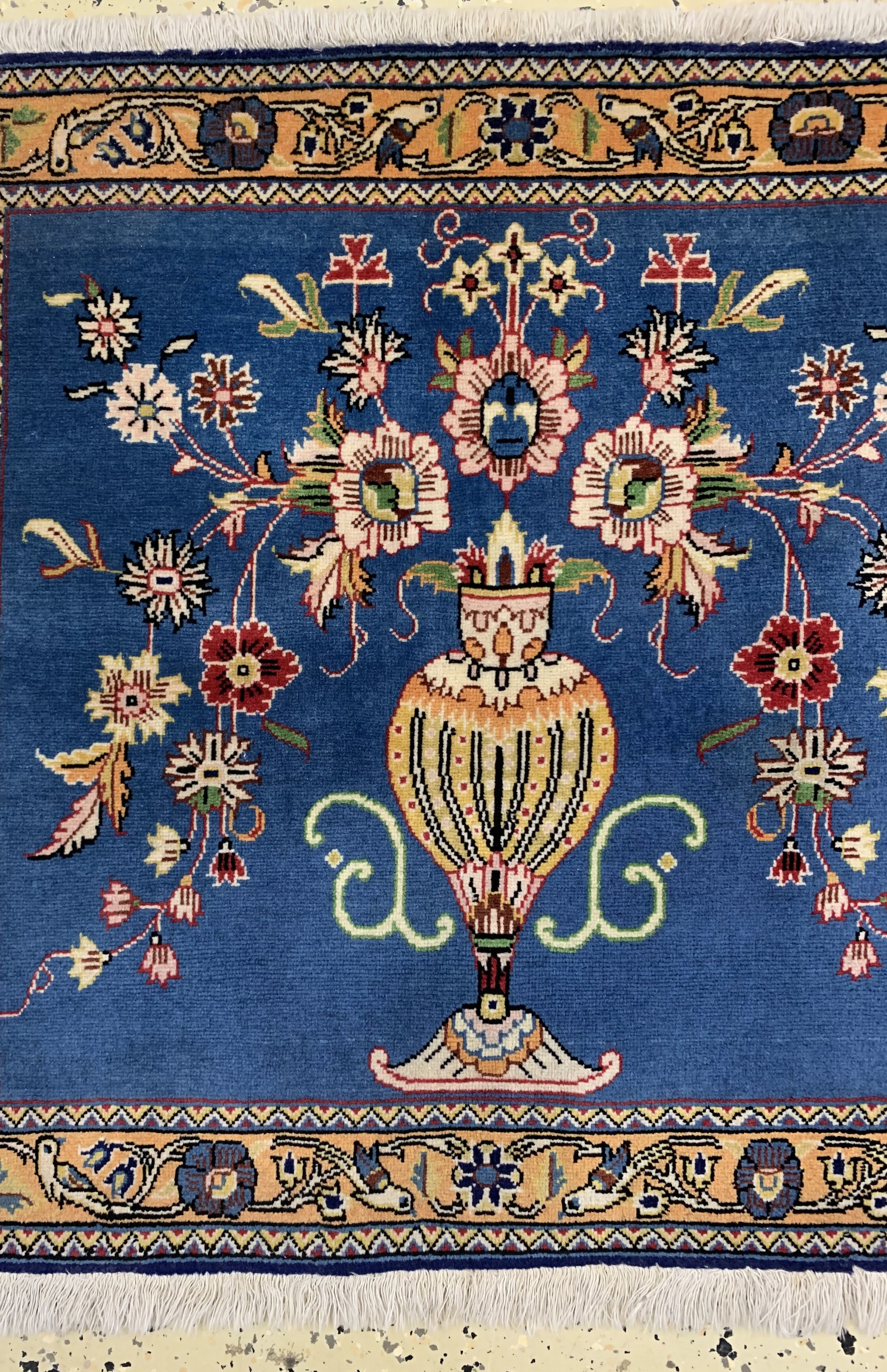 Detail a: Ghom Kork, Persien, ca. 50 Jahre, Korkwollemit Seide, ca. 140 x 70 cm, EHZ: 2-3