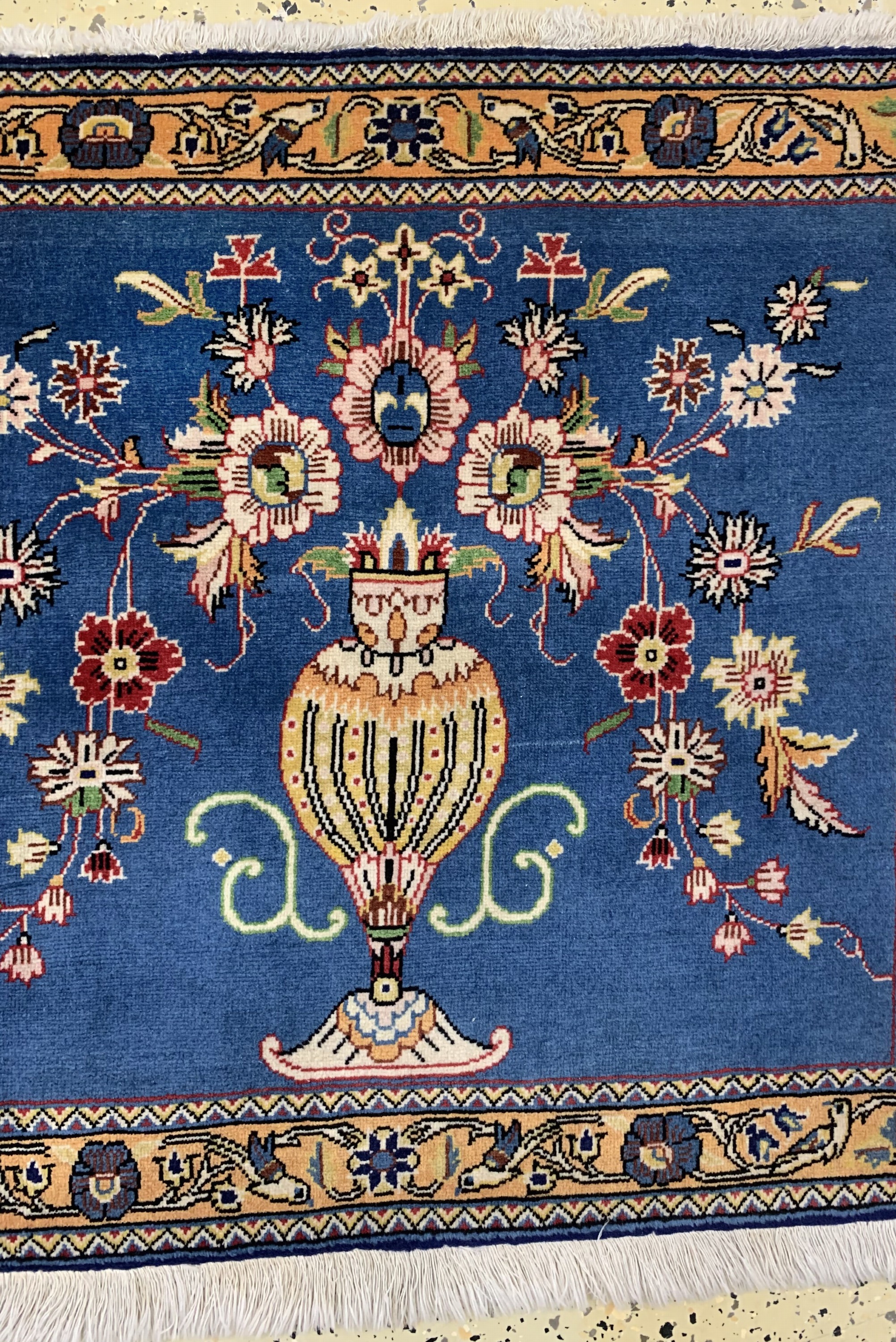 Detail b: Ghom Kork, Persien, ca. 50 Jahre, Korkwollemit Seide, ca. 140 x 70 cm, EHZ: 2-3
