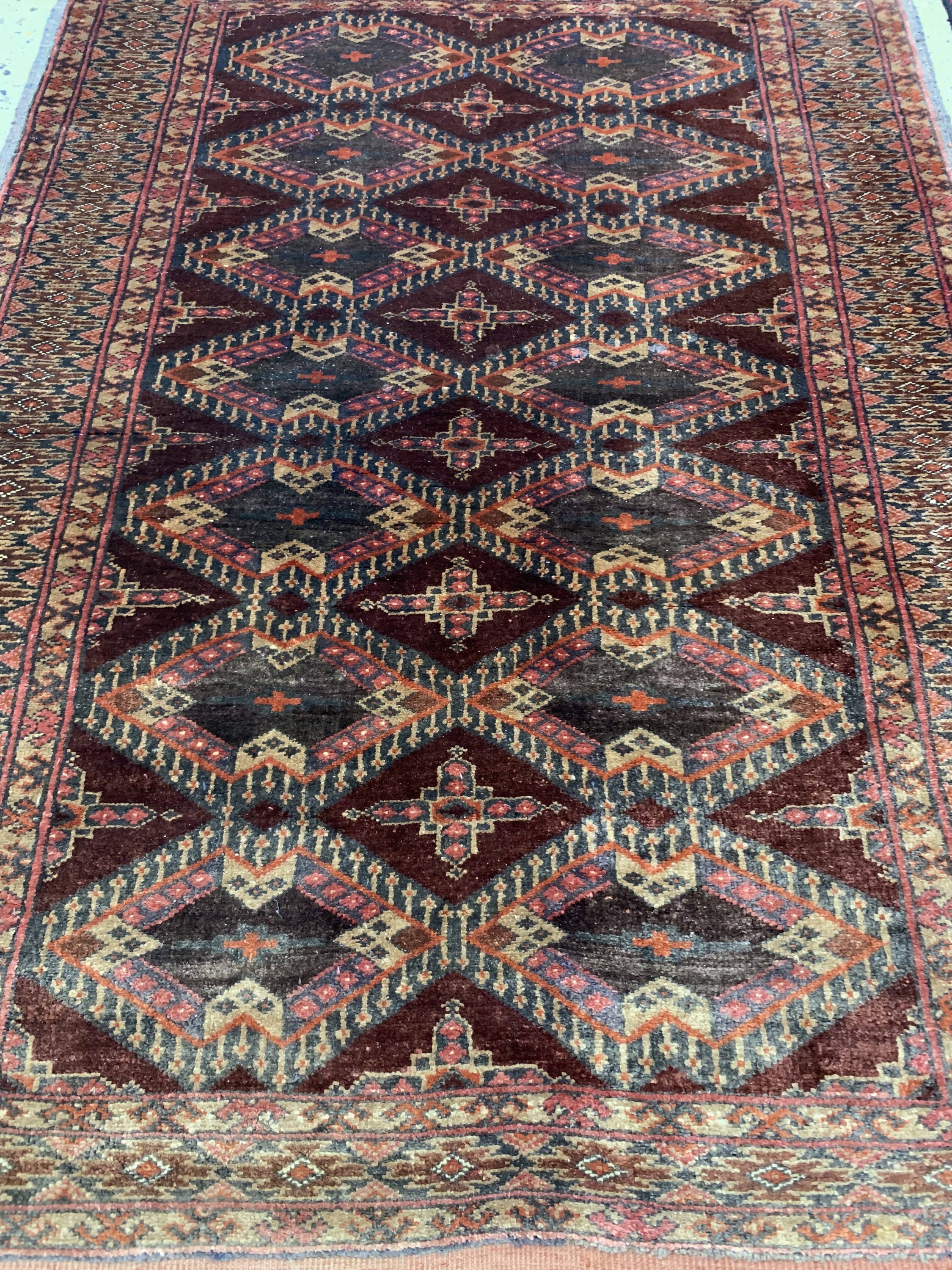 Detail c: Konvolut 4 Poschti, Seiden Mauri Afganistan, ca. 90 x 60 cm, Buchara & Eriwan, Russland, ca. 90 x 60 cm, Sumakh, Persien, ca. 90 x 60 cm, EHZ: 2