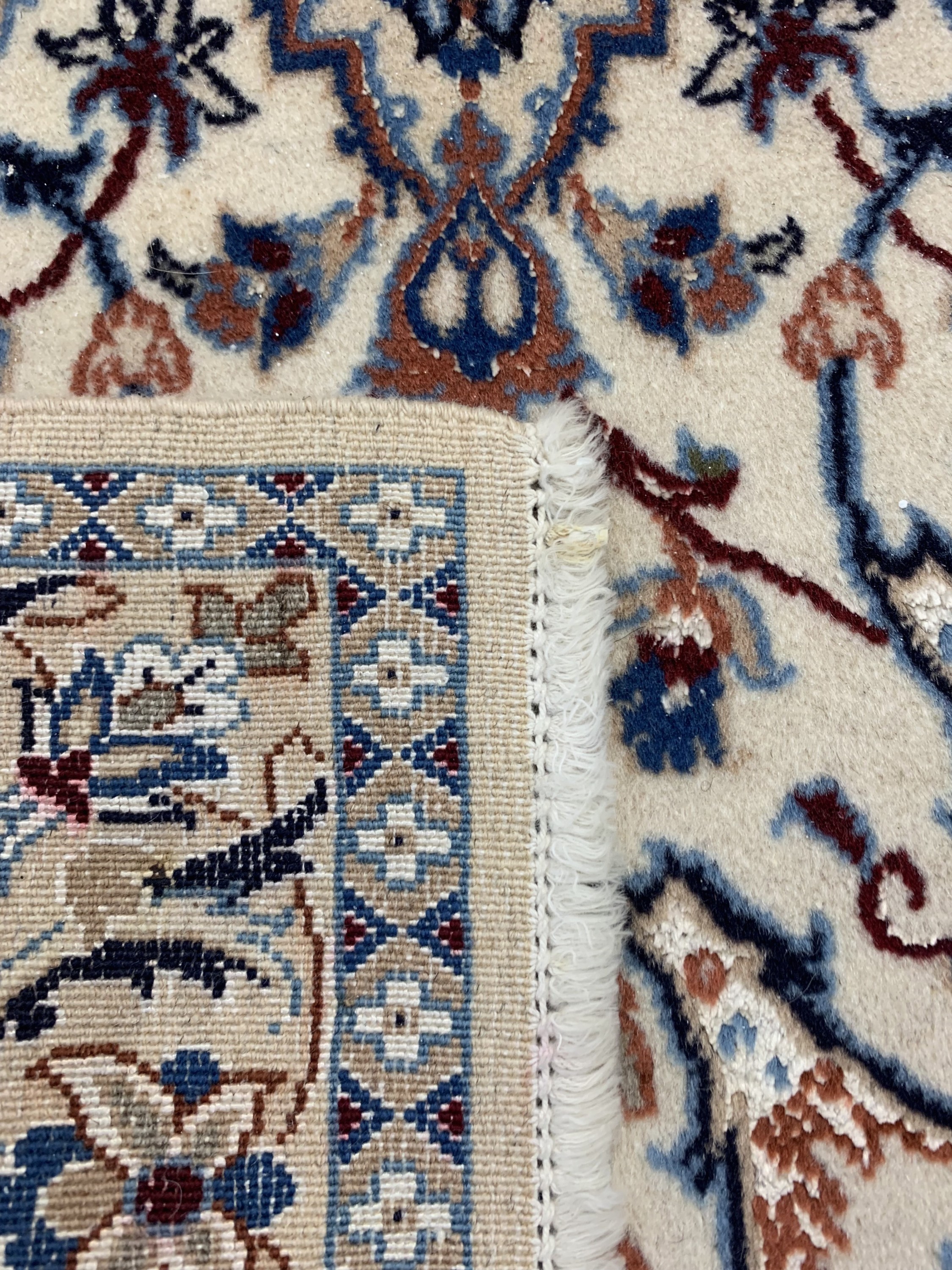 Detail d: Nain fein(9 La), Persien, ca. 50 Jahre, Korkwolle mit Seide, ca. 134 x 83 cm, EHZ: 2
