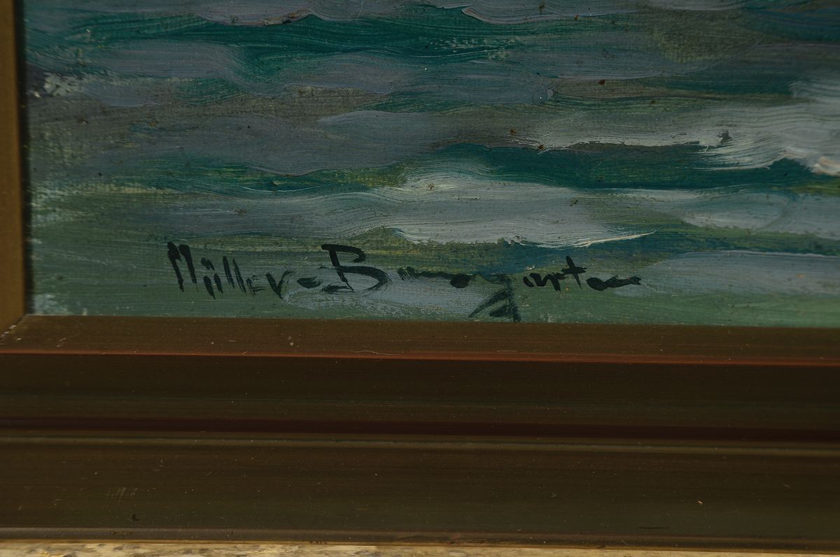 Detail a: Carl Müller-Baumgarten, 1879 Leipzig-1964 München, Landschaft am Chiemsee, Öl/Lwd, links unten sign., ca. 50x70cm, R. ca. 58x78cm