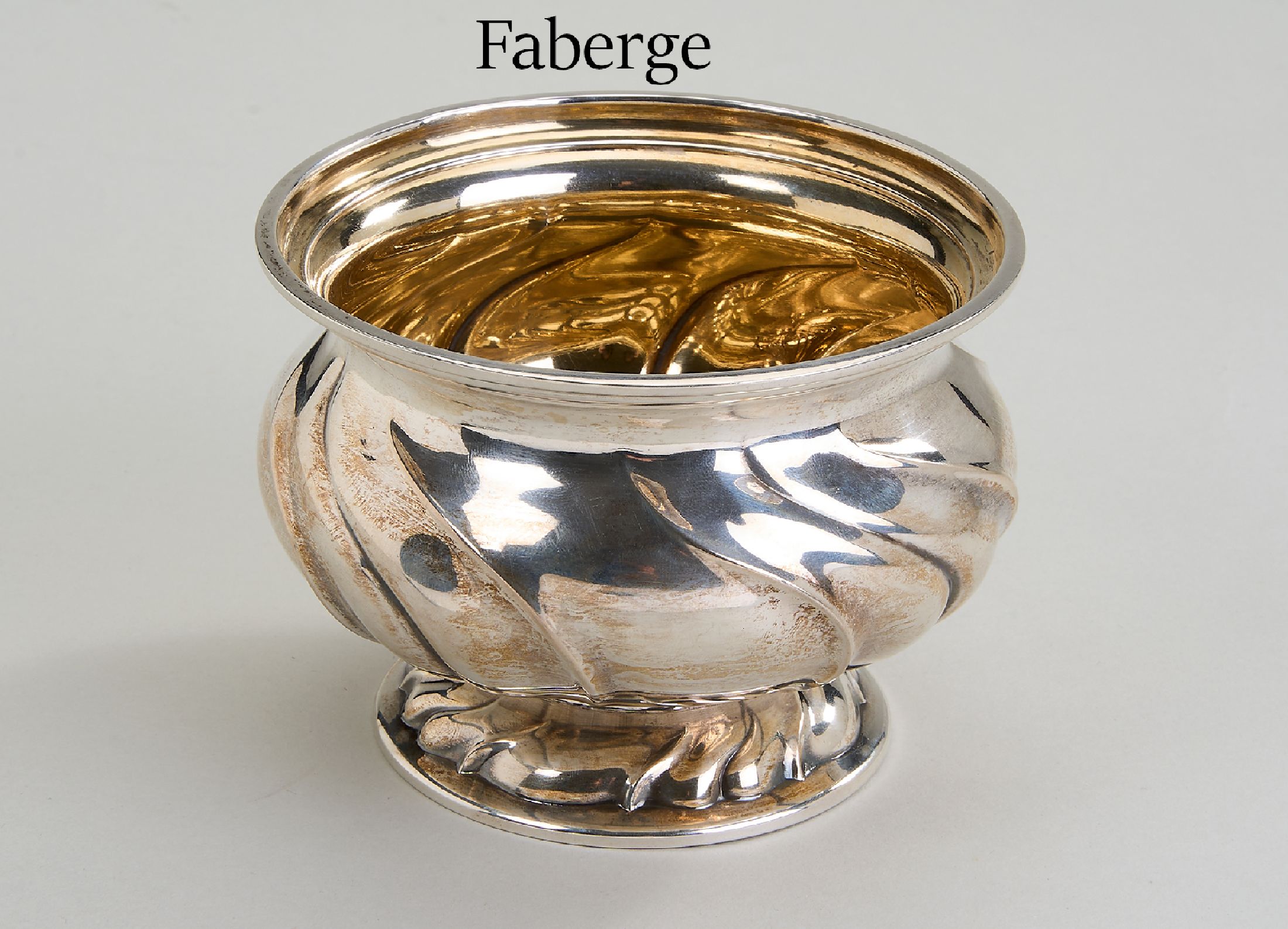 FABERGE Anbietschale, 84er Silber, RusslandMoskau, 1880-90, innen verg., rund, umlaufendeGodronierung, H. ca. 8.5 cm, D. ca. 11 cm, Meistermarke ...