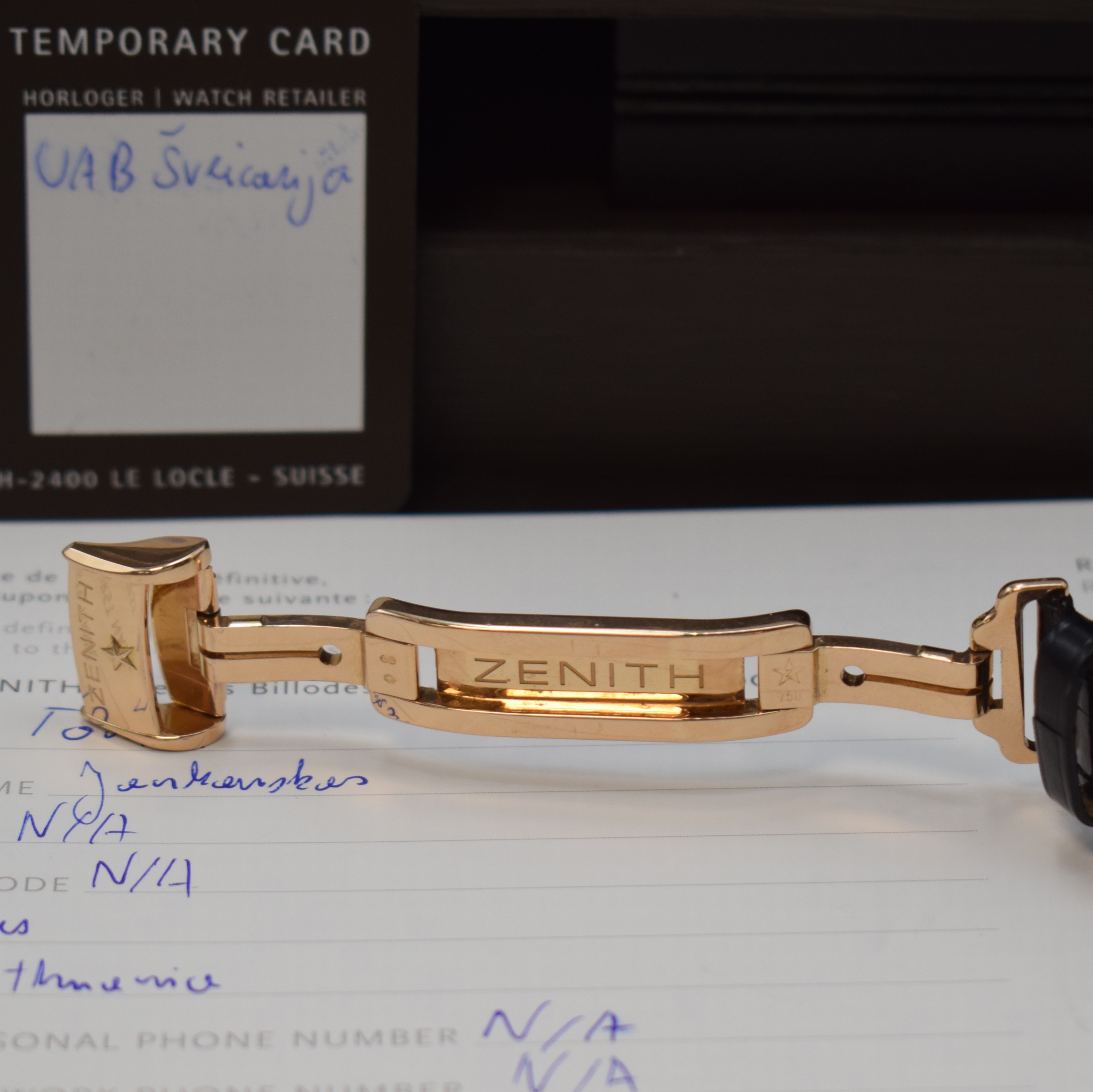 Detail c: ZENITH El Primero Class Schaltradchronograph in RG 750/000 Referenz 18.0510.4021, Schweiz verk. lt. beil. Pap. 10/2008, Automatik, beids. vergl. Geh. ...
