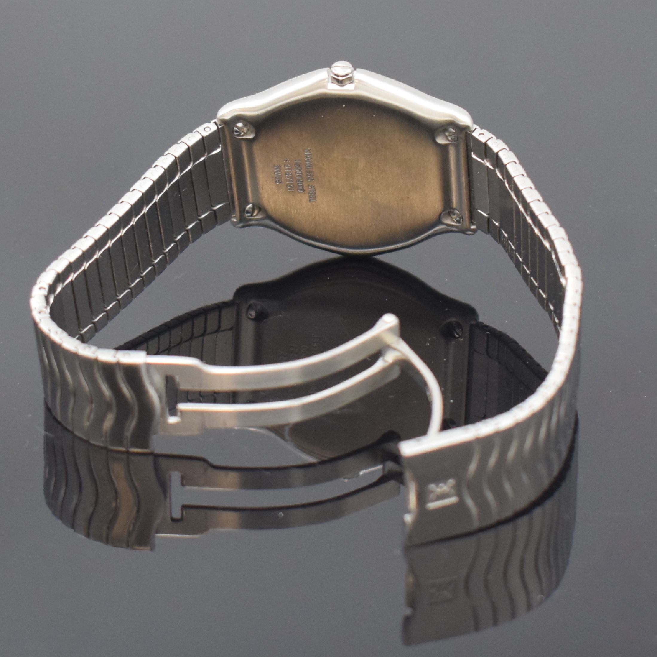 Detail f: EBEL Herrenarmbanduhr Sport Classic XL Referenz 9187151, Schweiz um 2000, quarz, Edelstahlgeh. inkl. Wellengliederband m. Faltschl., Lünette gegen ...